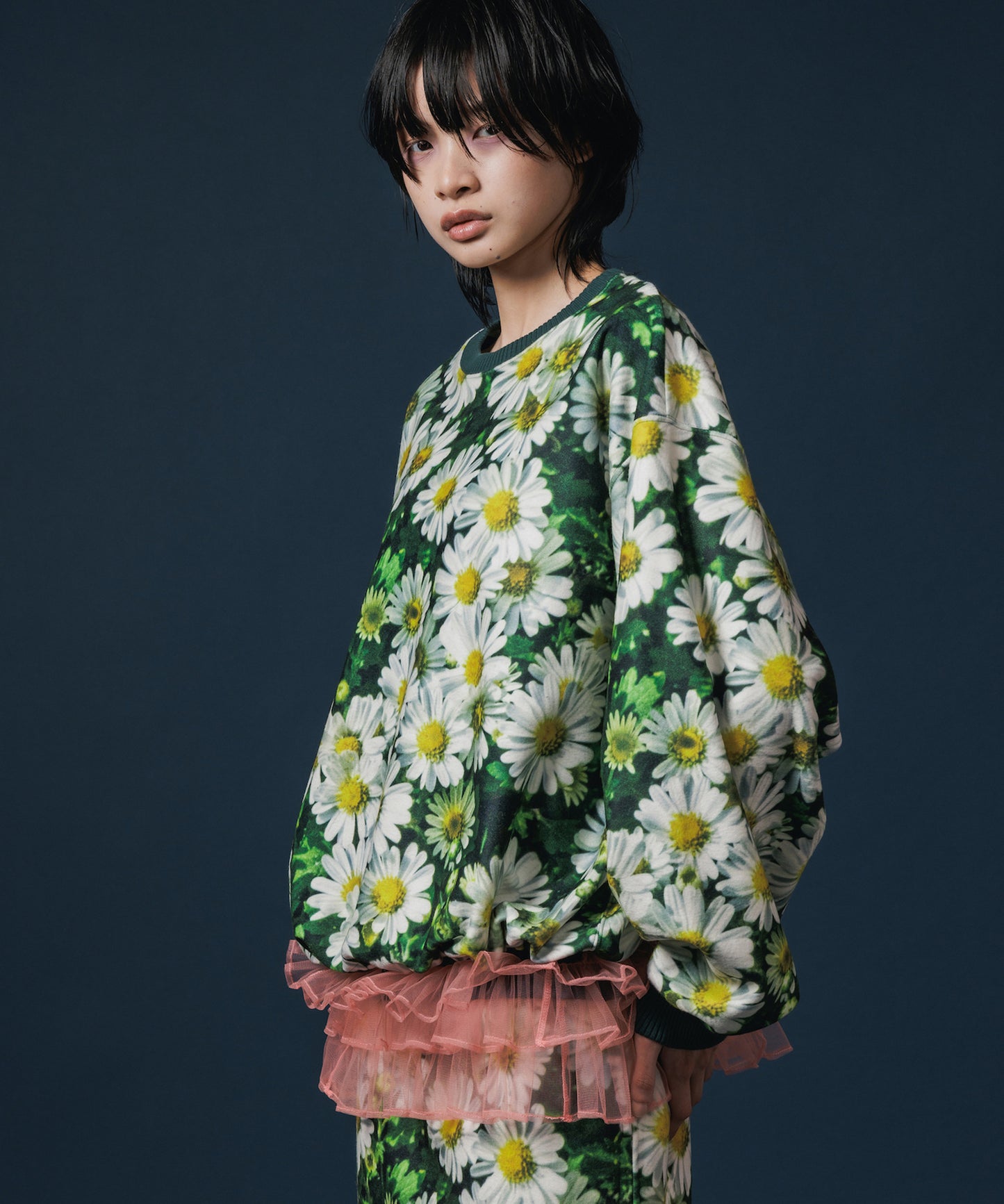 PRINT FLEECE PULLOVER TOP【納期10月下旬】