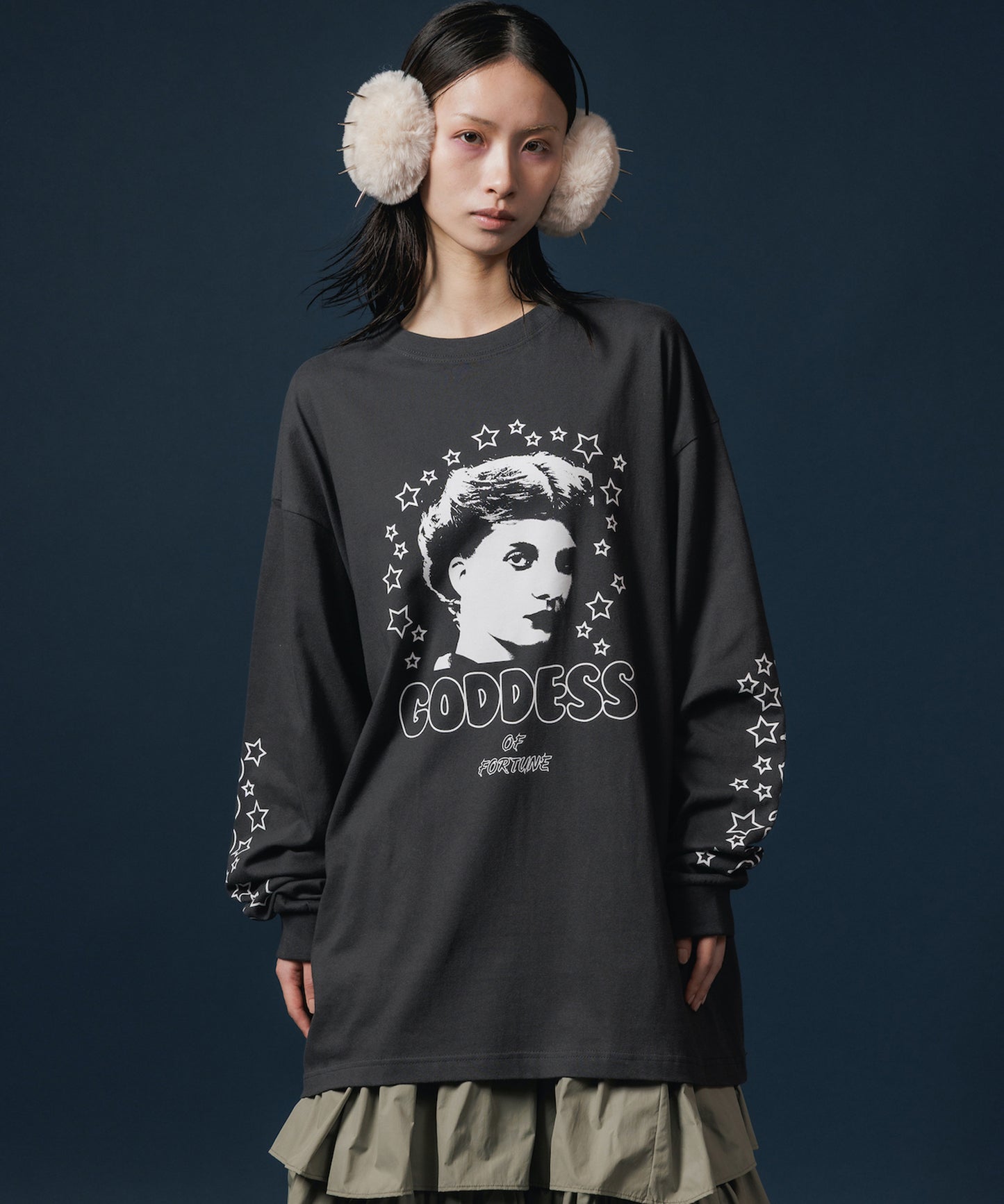 PRINT L/S T-SHIRT(GODNESS) 【納期9月下旬】