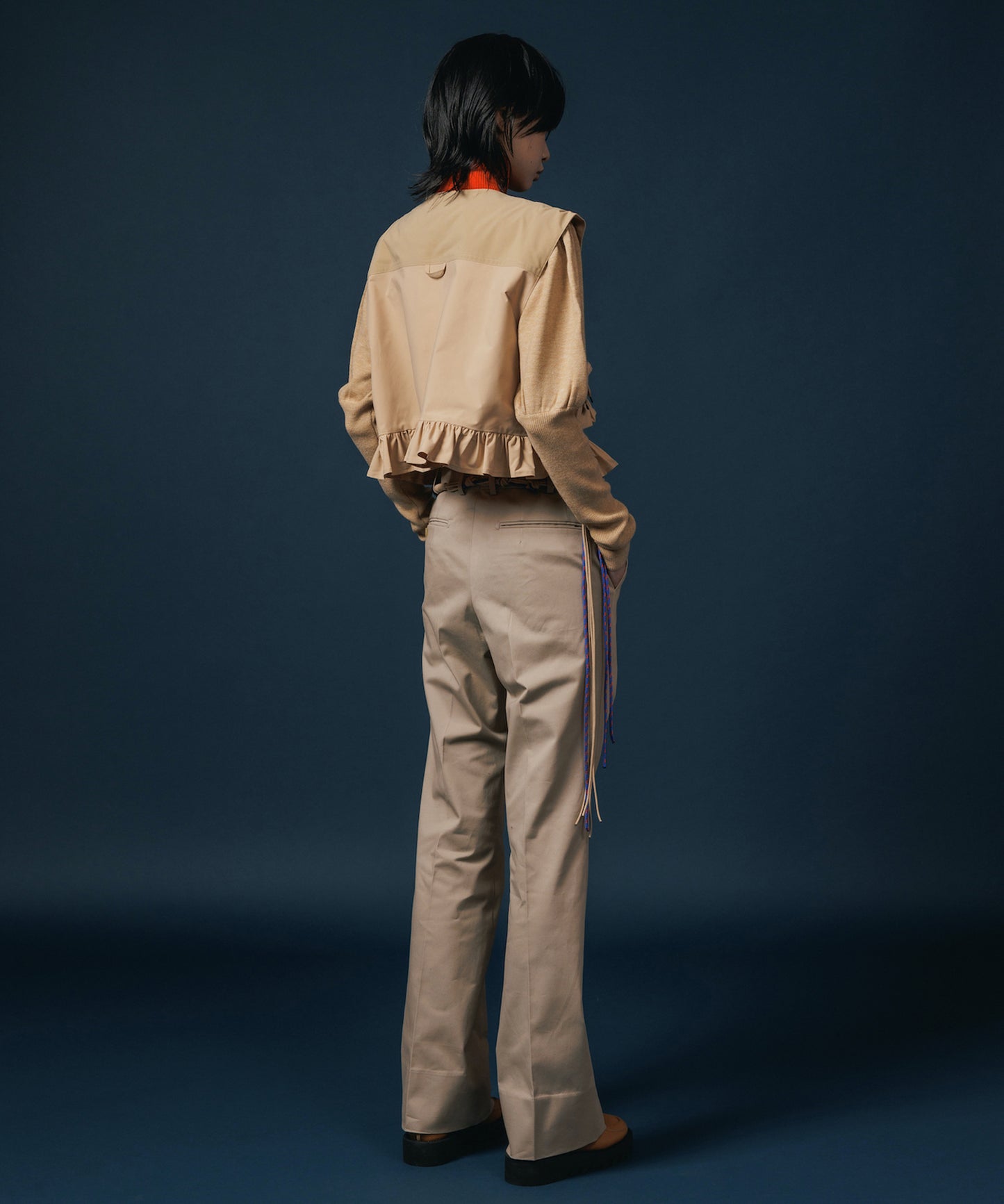 MULTIPOCKET FRILLVEST 【納期8月下旬】