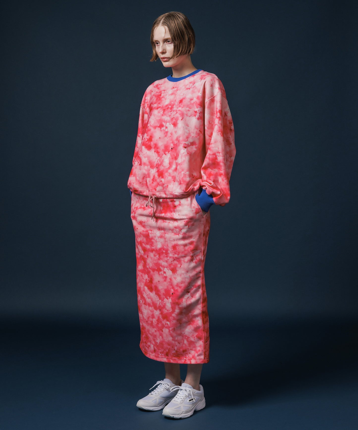 PRINT FLEECE TIGHT SKIRT【納期10月下旬】