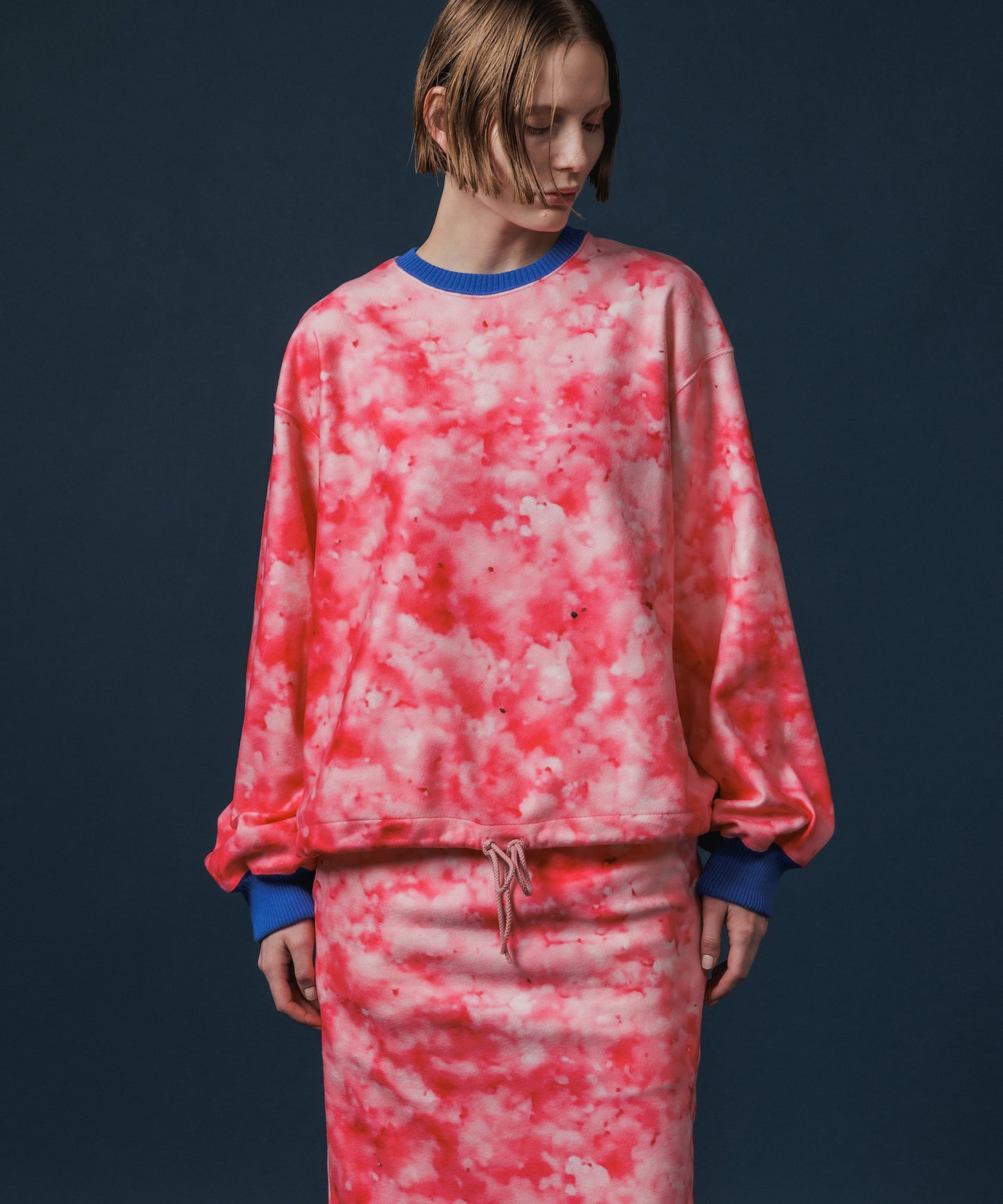 PRINT FLEECE PULLOVER TOP【納期10月下旬】