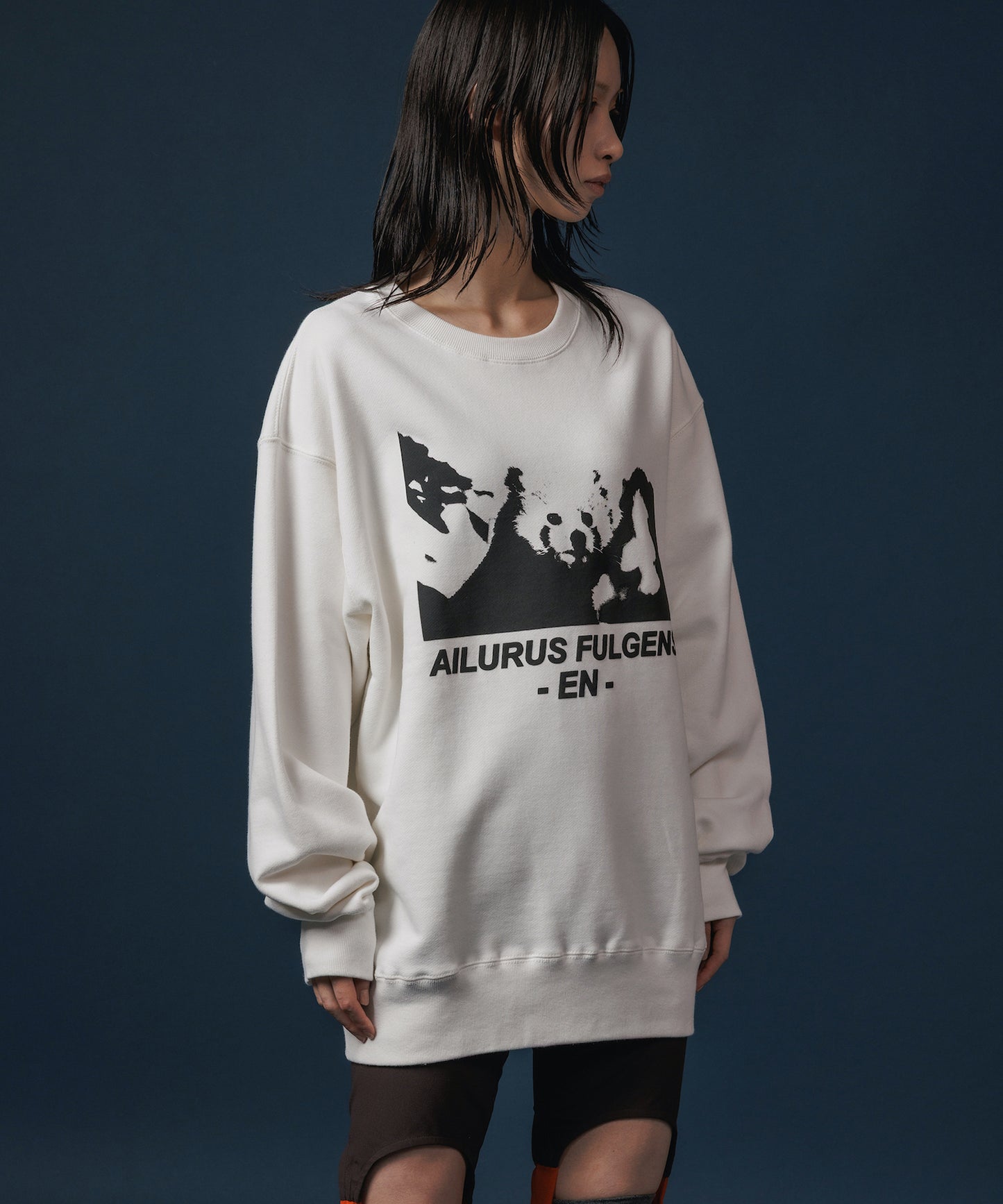 PRINT PULLOVER SWEAT(AILURUS FULGENS)【納期10月下旬】