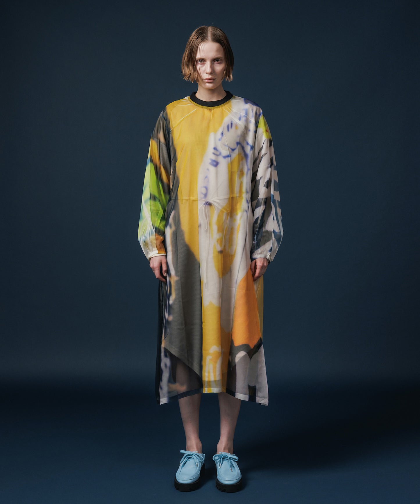 DIRECT PRINT SHEER ONE-PIECE 【納期8月下旬】