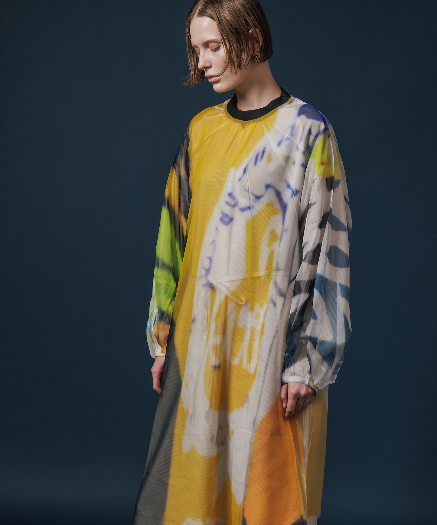 DIRECT PRINT SHEER ONE-PIECE 【納期8月下旬】