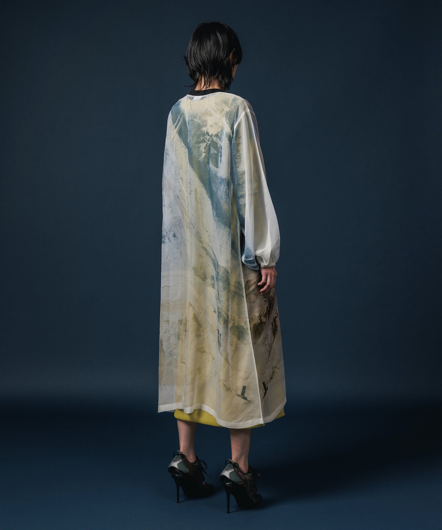 DIRECT PRINT SHEER ONE-PIECE 【納期8月下旬】