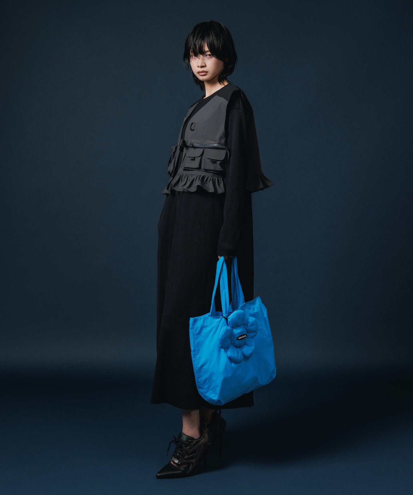 PRINT RIB L/S ONE-PIECE 【納期9月下旬】