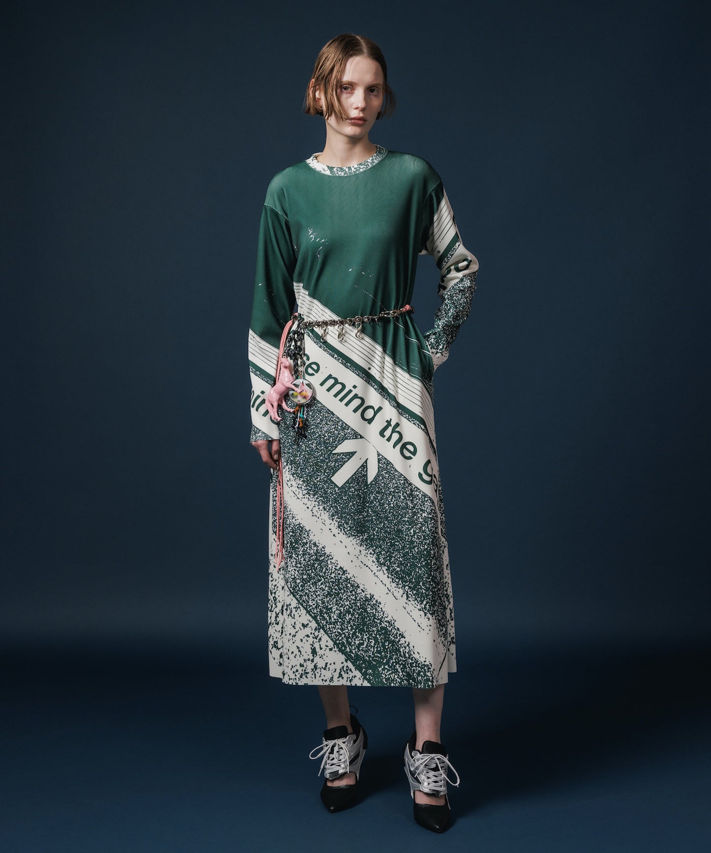 PRINT RIB L/S ONE-PIECE 【納期9月下旬】