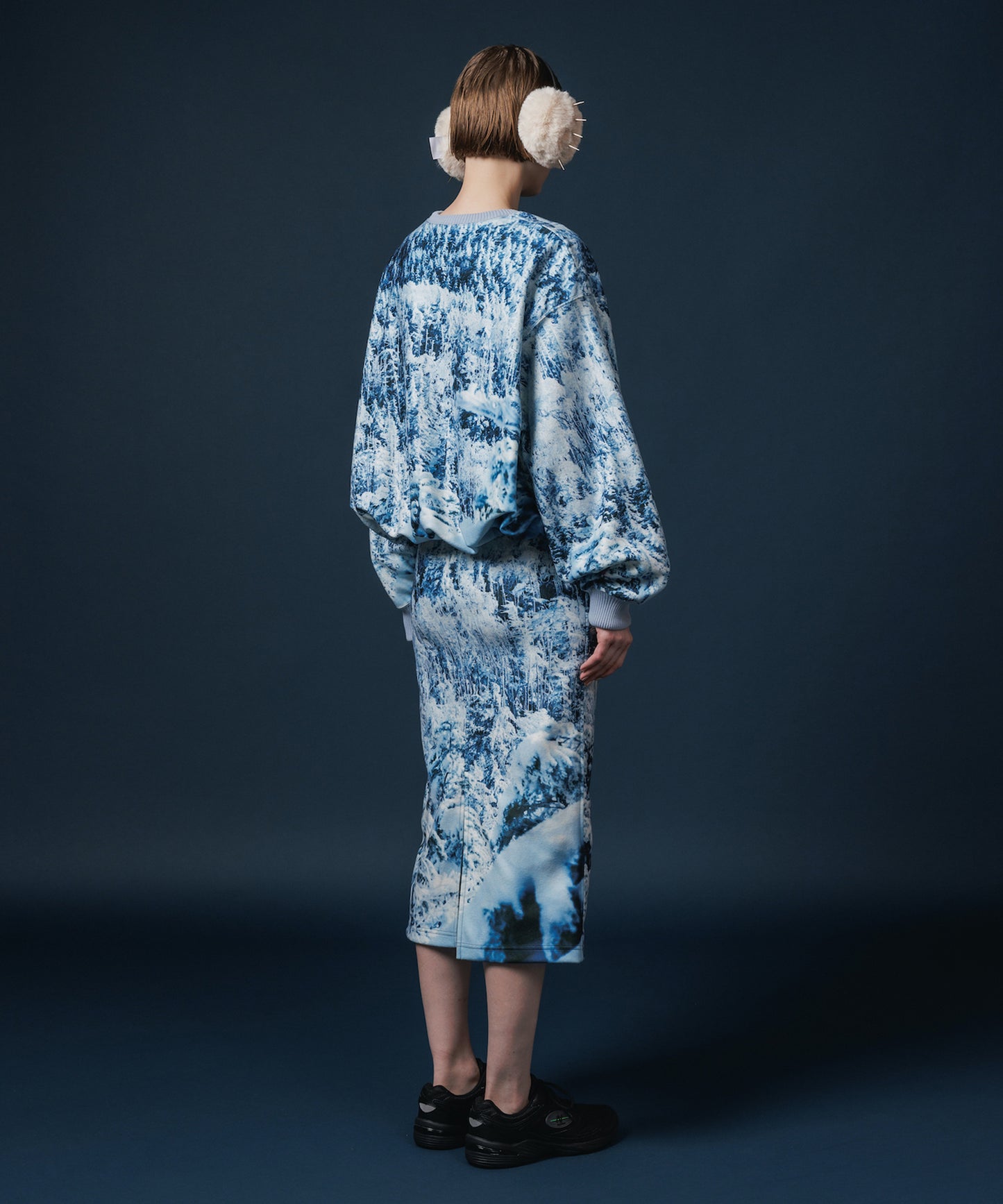 PRINT FLEECE PULLOVER TOP【納期10月下旬】