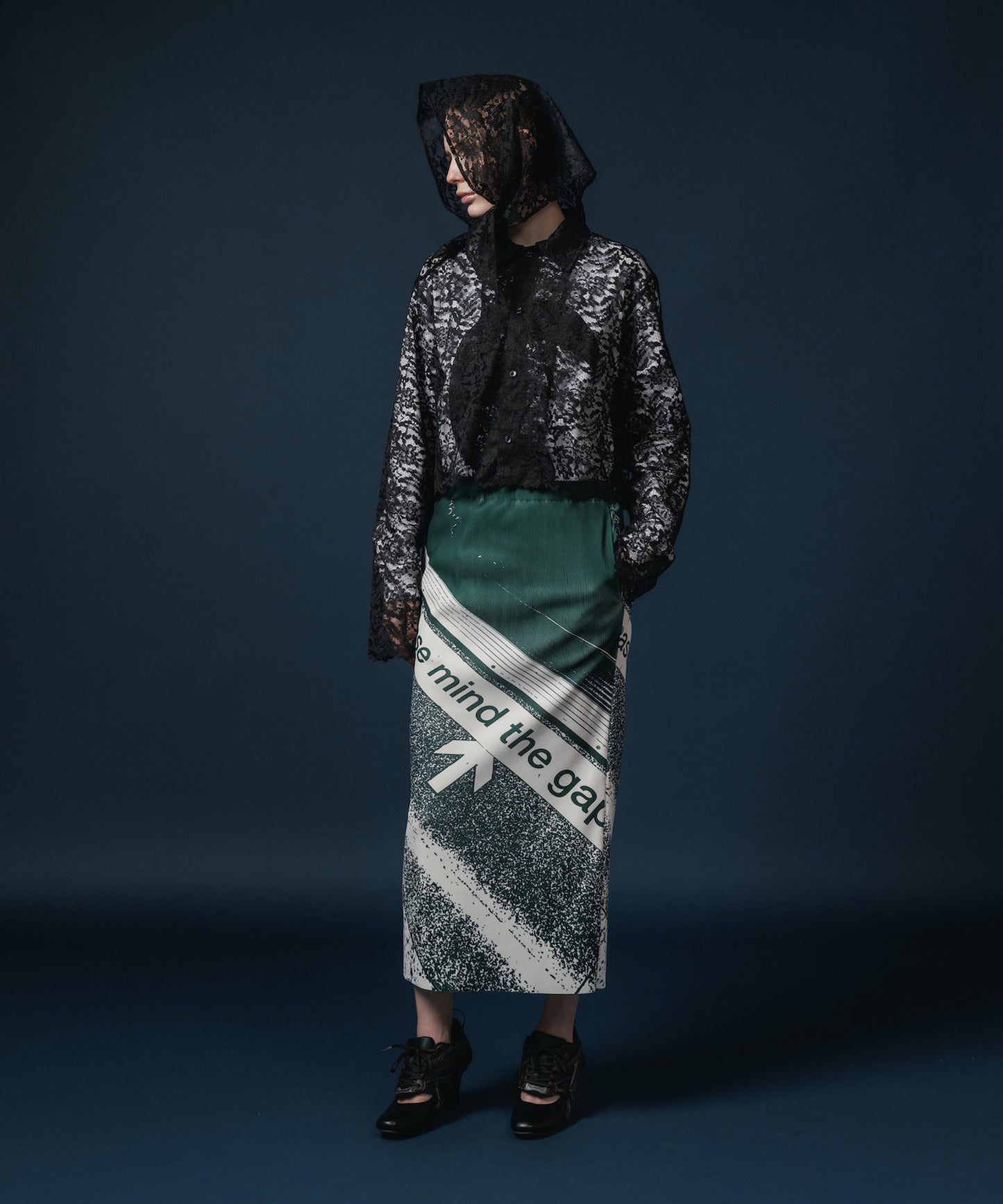 LACE LONG SLEEVE SHIRT & LACE SCARF 【納期8月下旬】