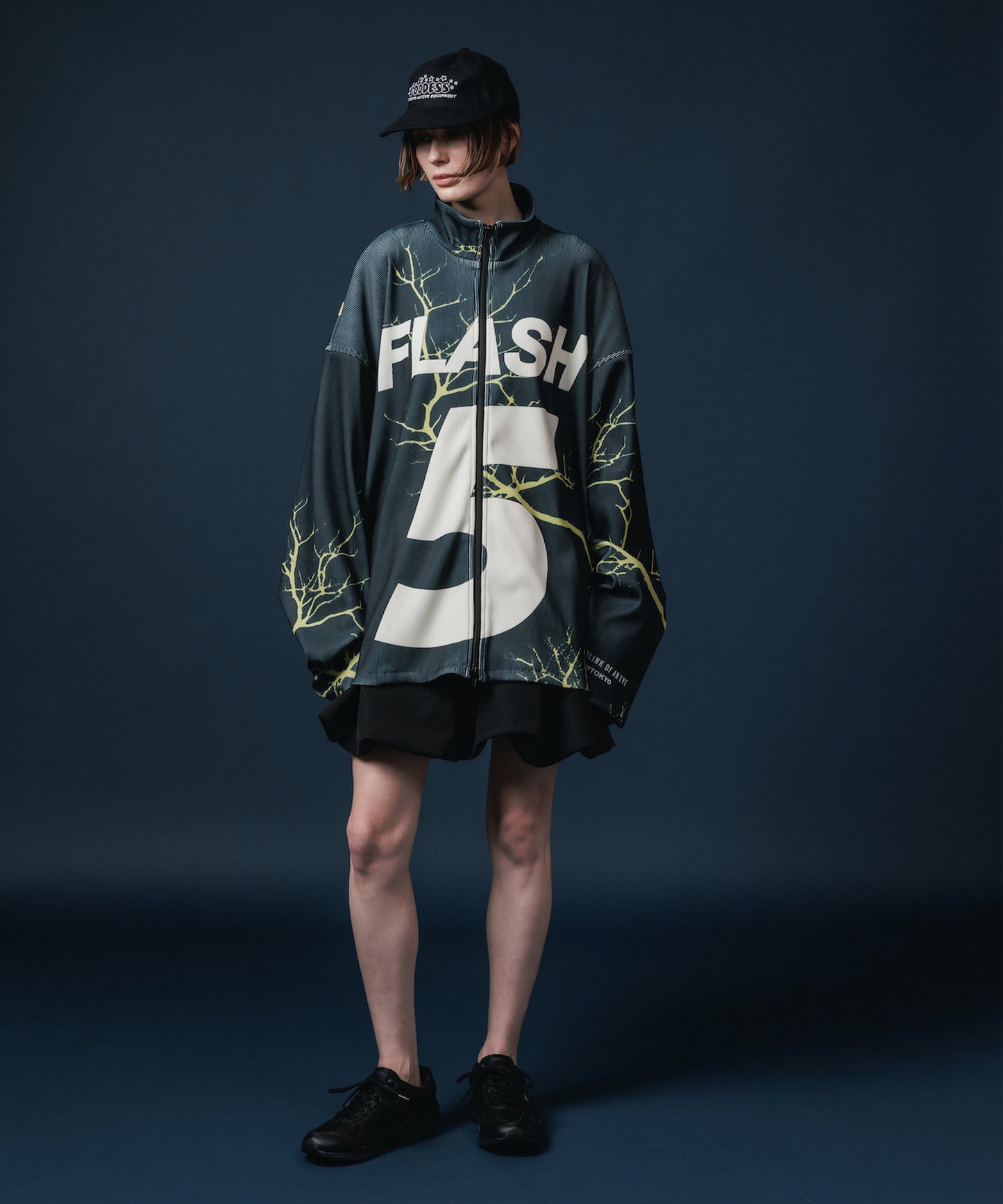 PRINT RIB ZIP-UP BLOUSON【納期10月下旬】