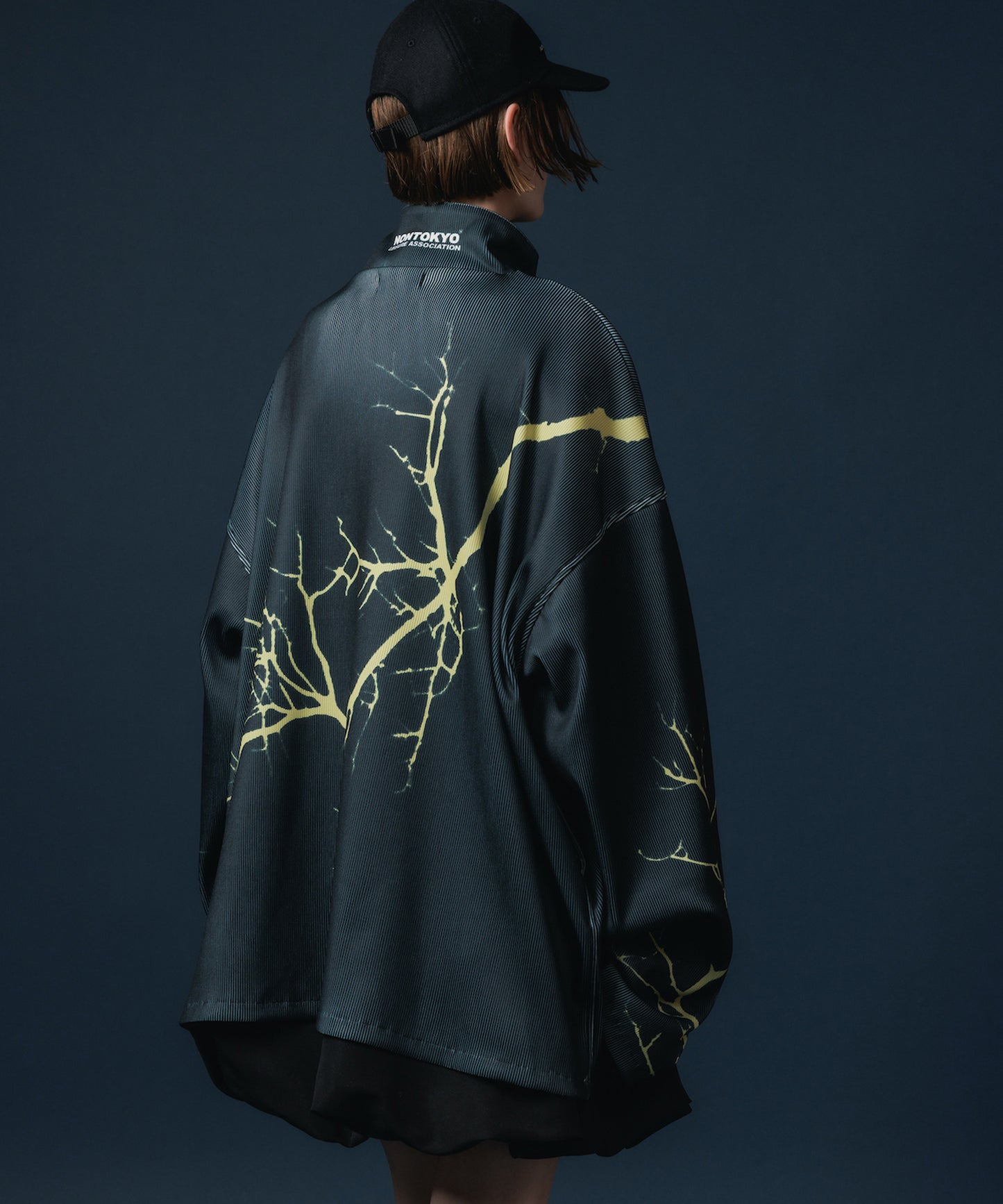 PRINT RIB ZIP-UP BLOUSON【納期10月下旬】