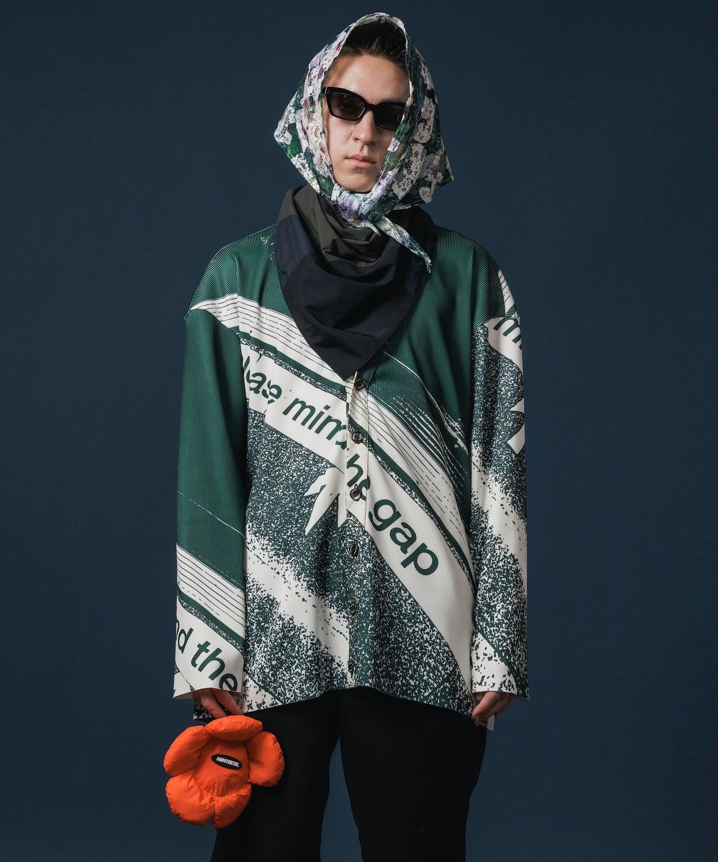 PRINT RIB BIG CARDIGAN 【納期9月下旬】