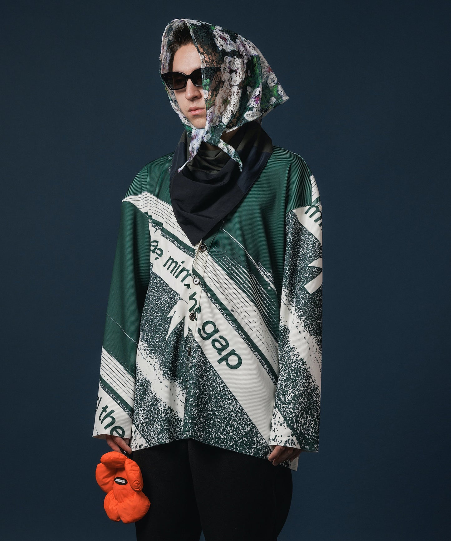 PRINT RIB BIG CARDIGAN 【納期9月下旬】