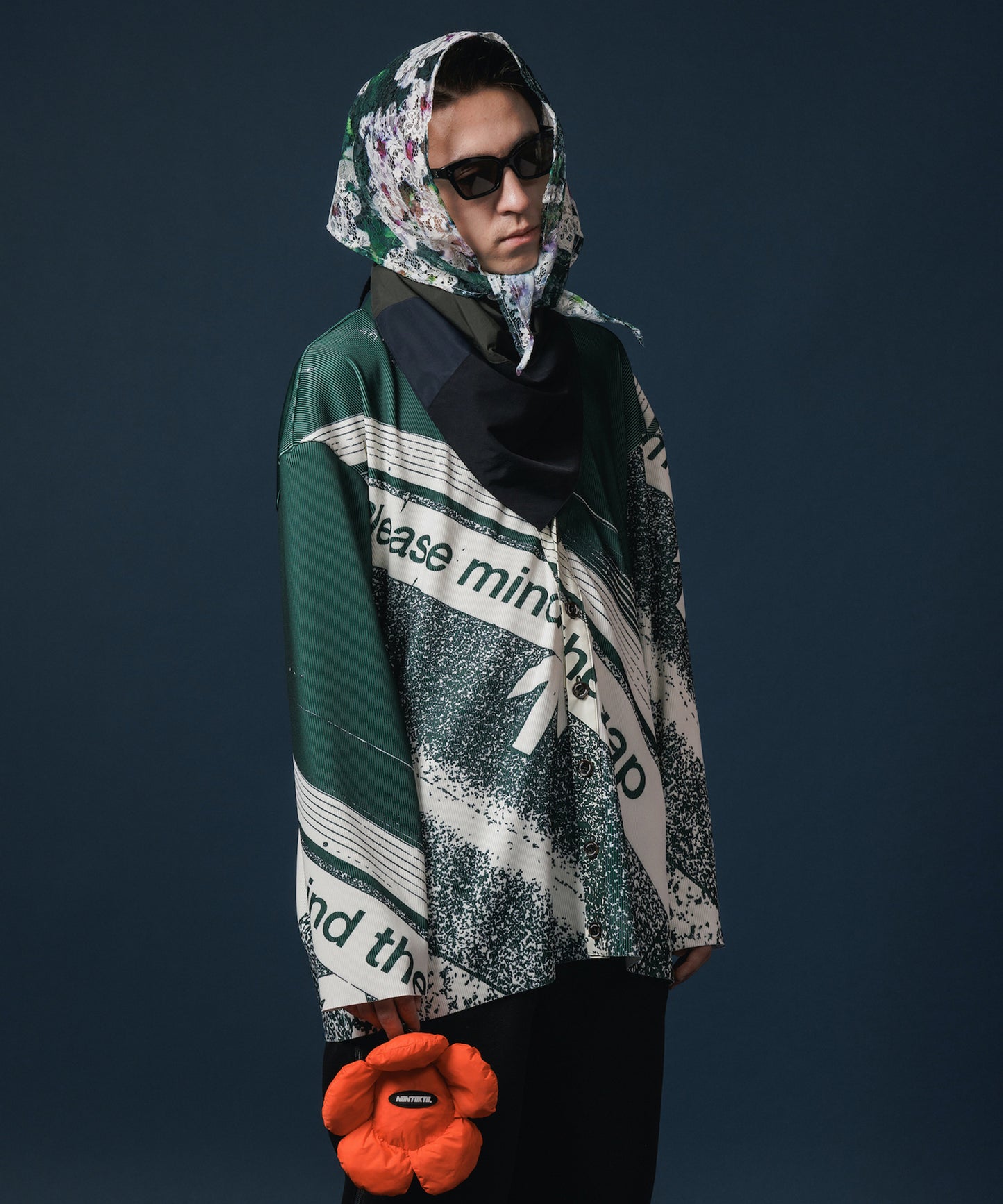 PRINT RIB BIG CARDIGAN 【納期9月下旬】