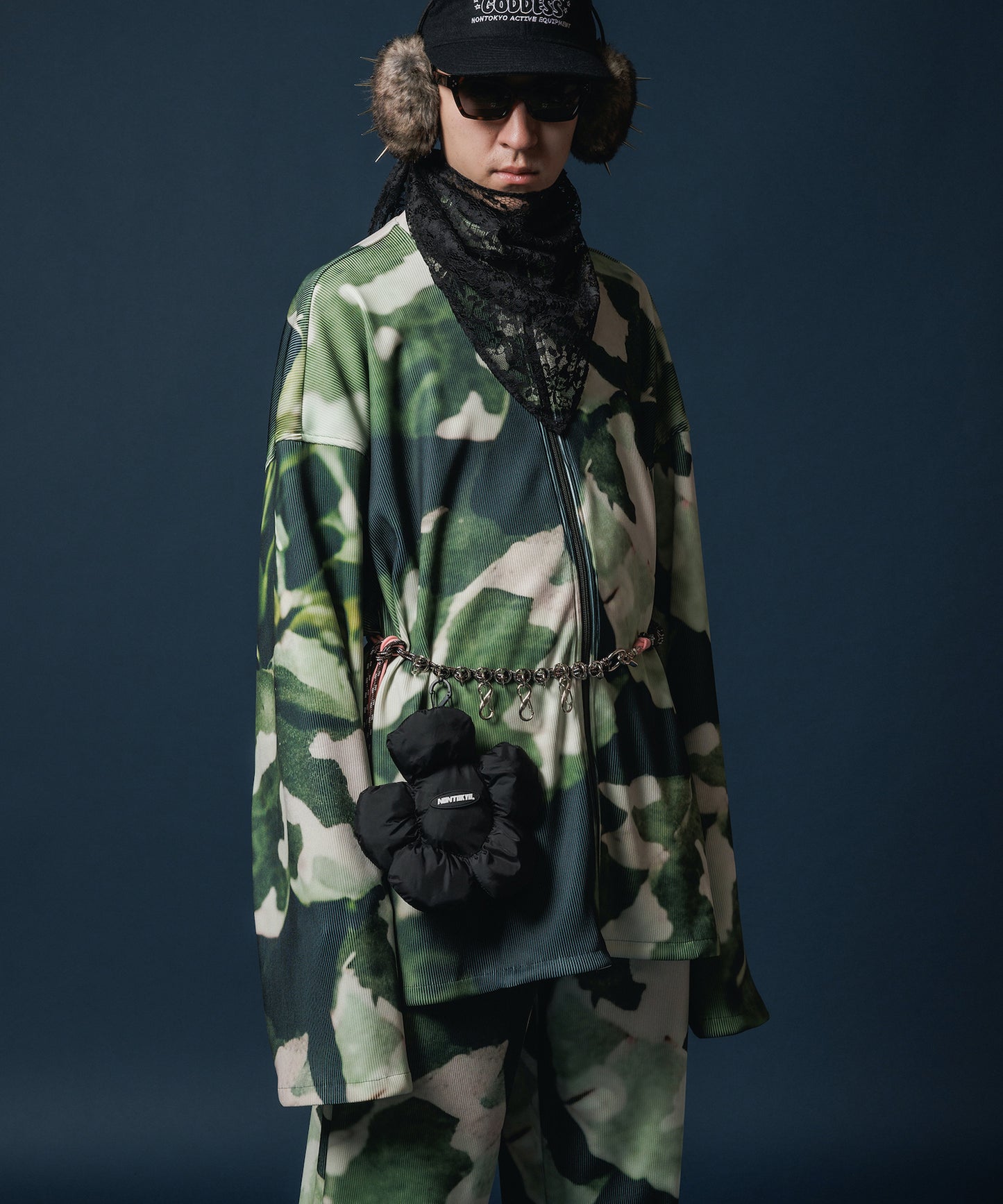 PRINT RIB ZIP-UP BLOUSON【納期10月下旬】