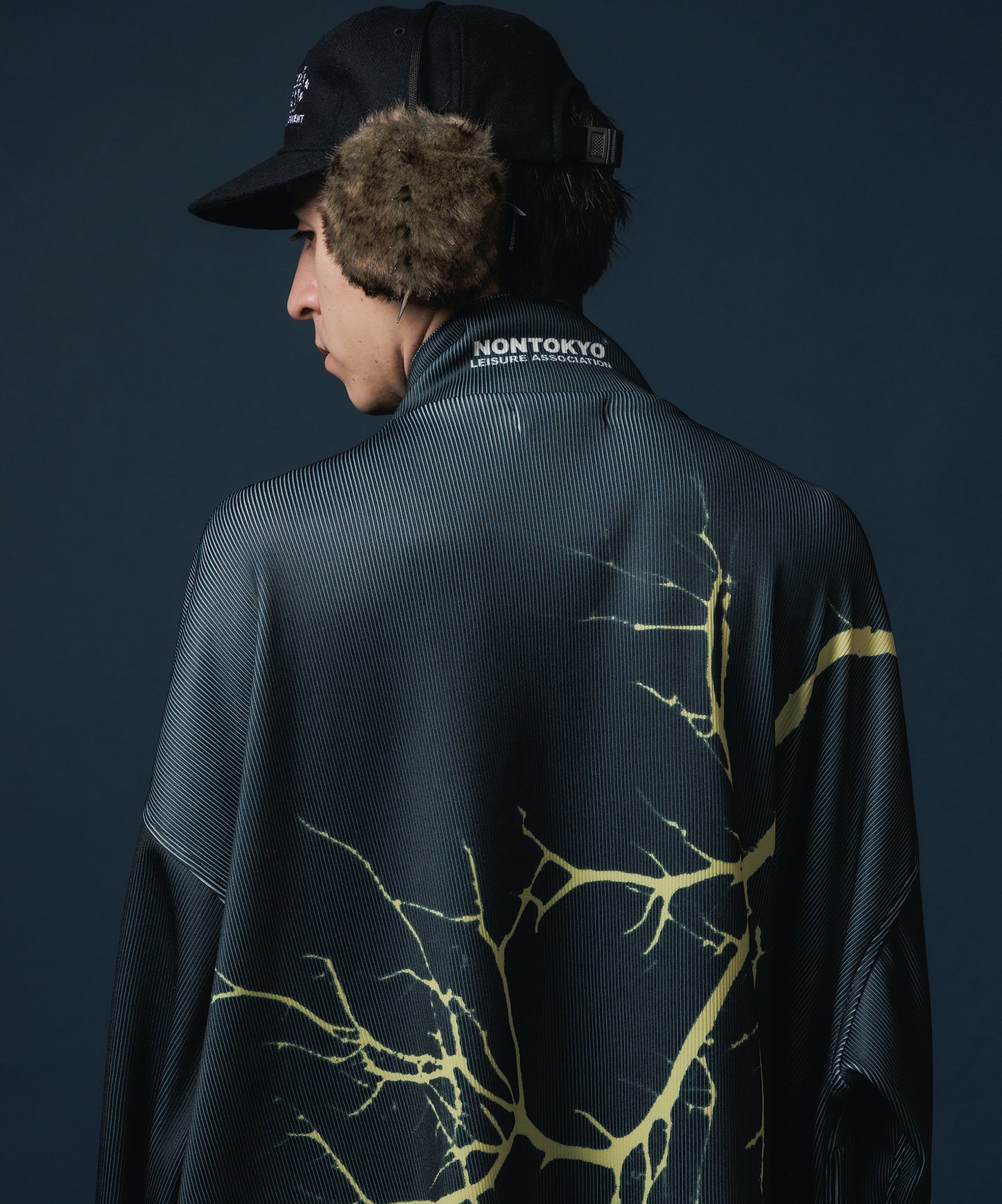 PRINT RIB ZIP-UP BLOUSON【納期10月下旬】