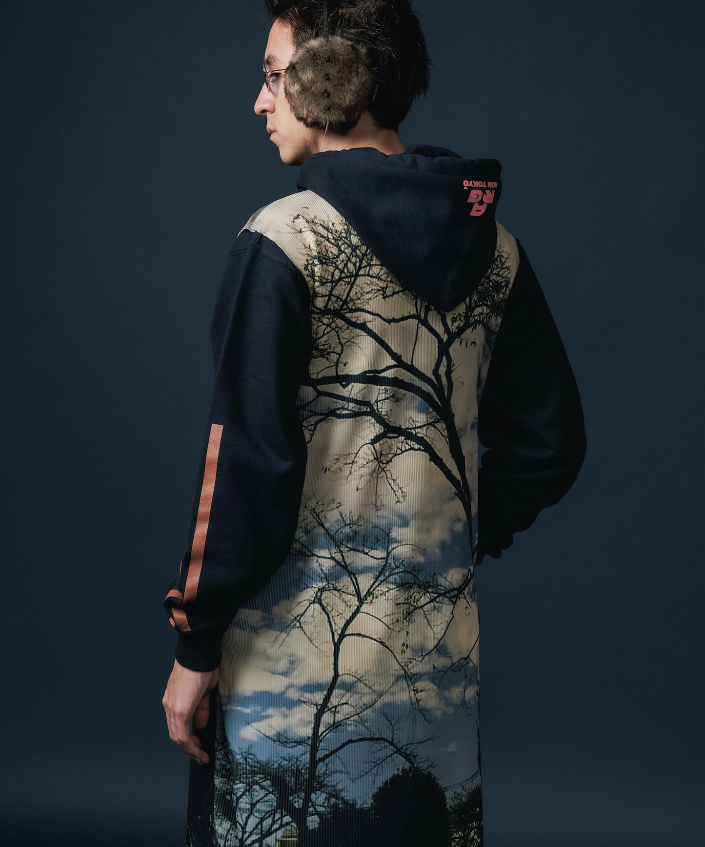 PRINT RIB NO SLEEVE ONE-PIECE 【納期8月下旬】