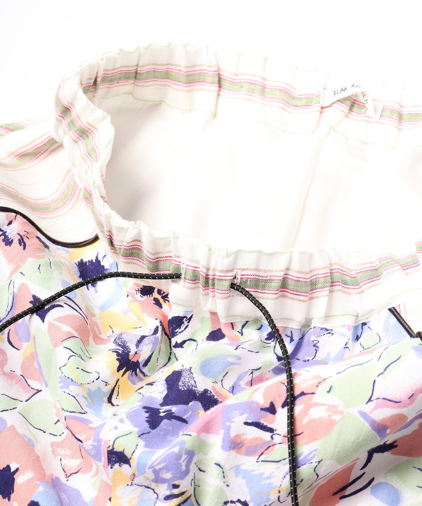 ANLIO × YEAH RIGHT!! Patchwork Wide Easy Pants (Stripe)