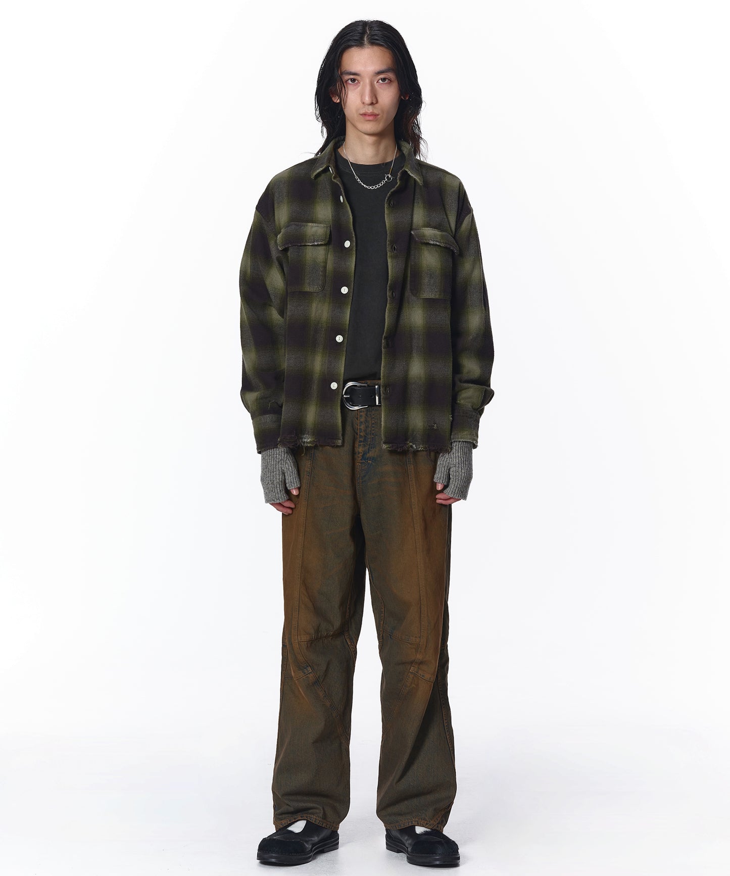 SWITCHING BAGGY DENIM PANTS