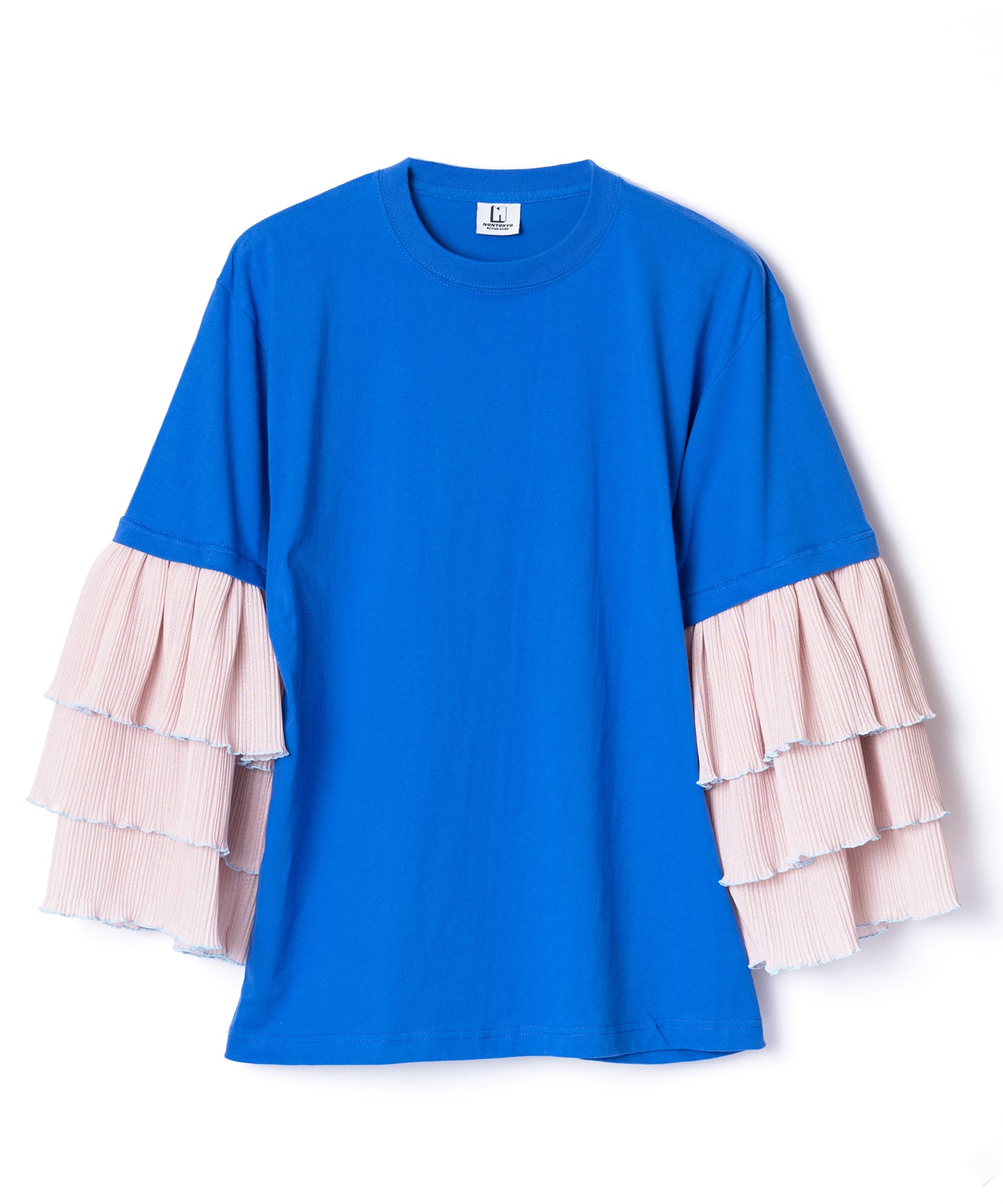 PLEATS FRILL LAYER SLEEVE C/S 【納期9月下旬】