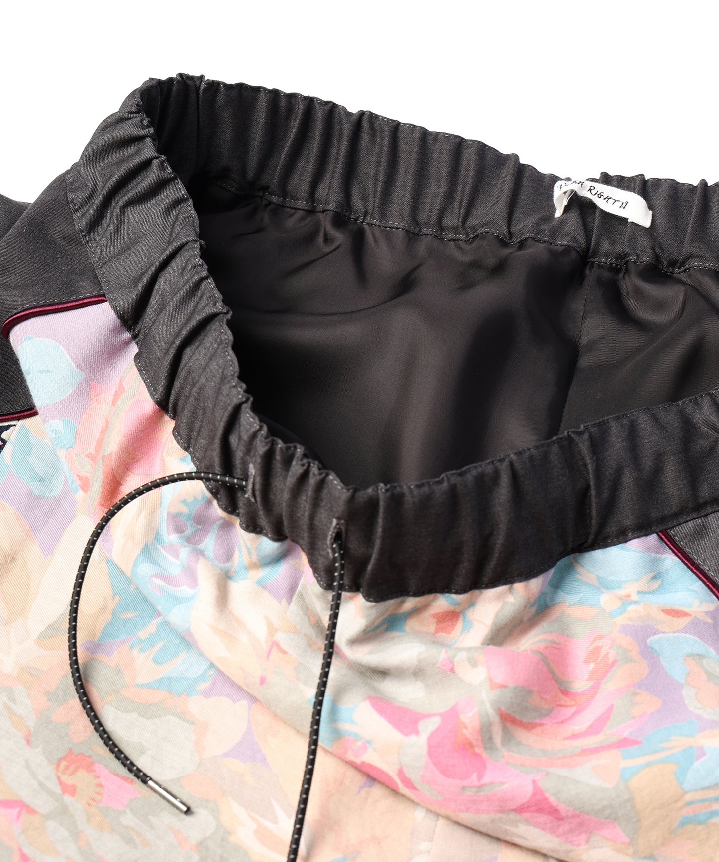 ANLIO × YEAH RIGHT!! Patchwork Wide Easy Pants(Charcoal)