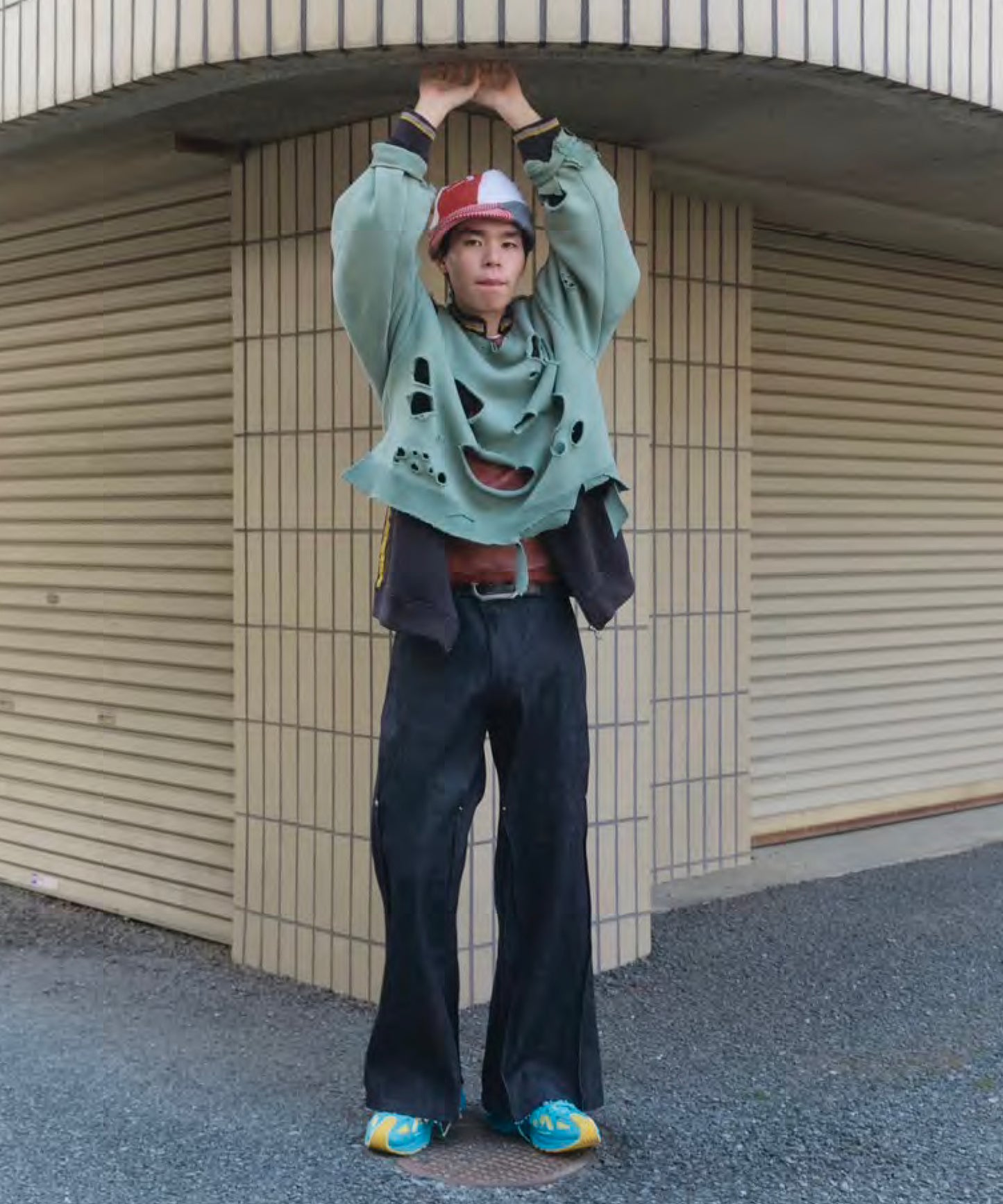 【 Marche Fleur 】Square Flare Denim Pants