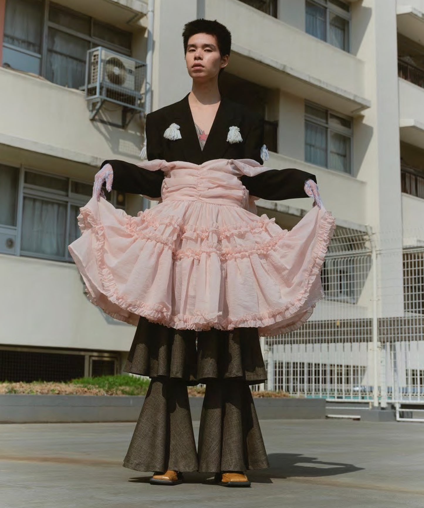 【 Marche Fleur 】Frill Skirt Pants