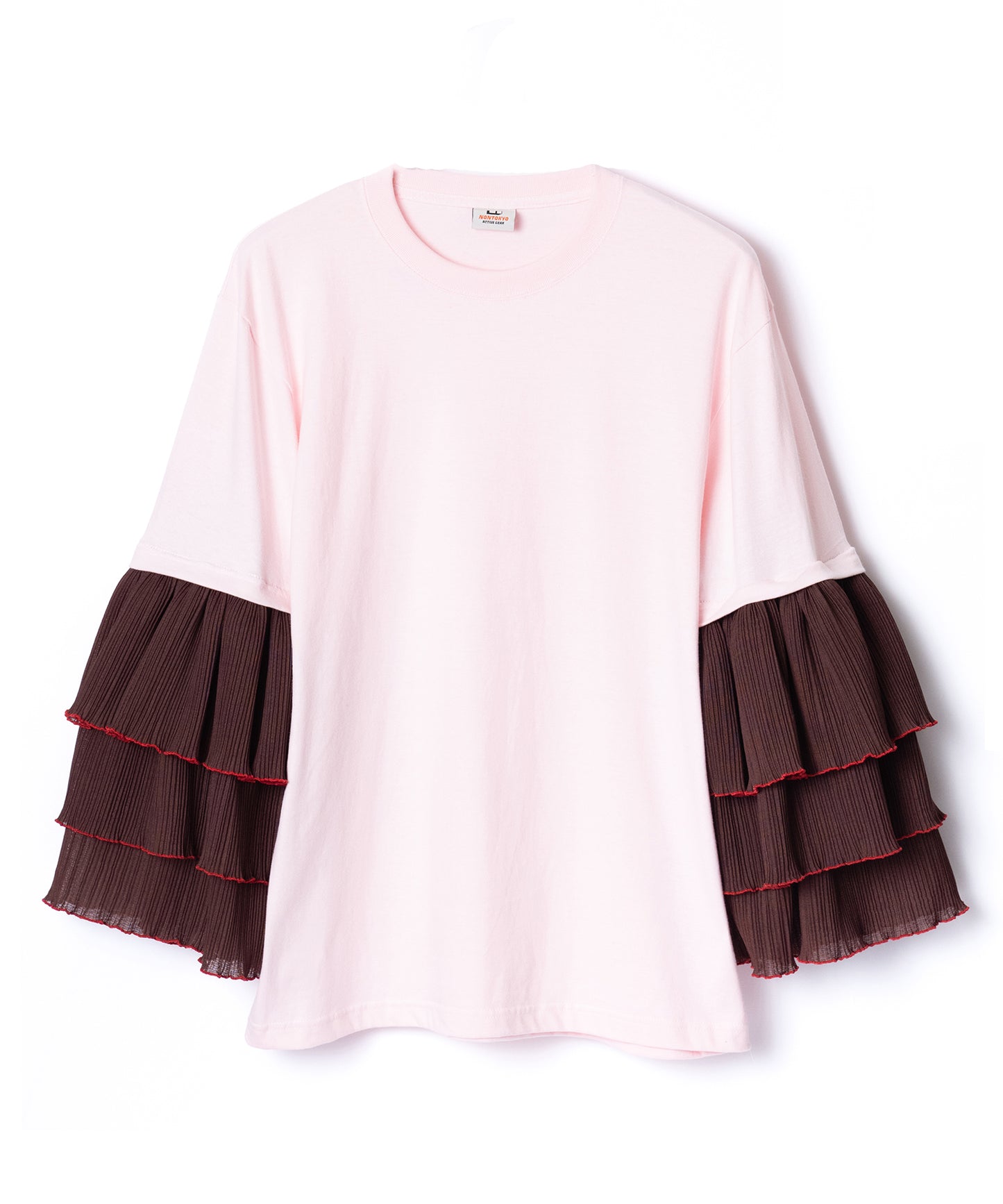 PLEATS FRILL LAYER SLEEVE C/S 【納期9月下旬】