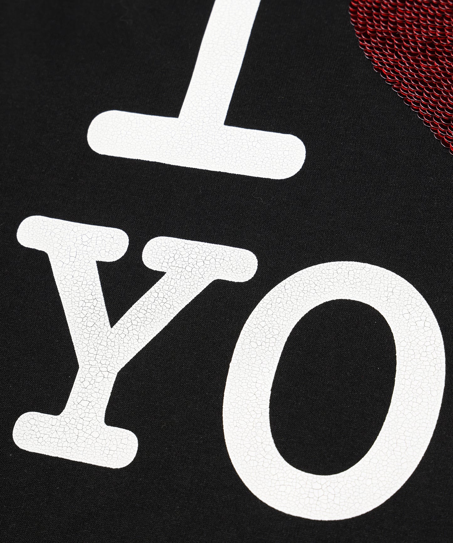 I LOVE&HATE SEQUINS DAMAGE TEE