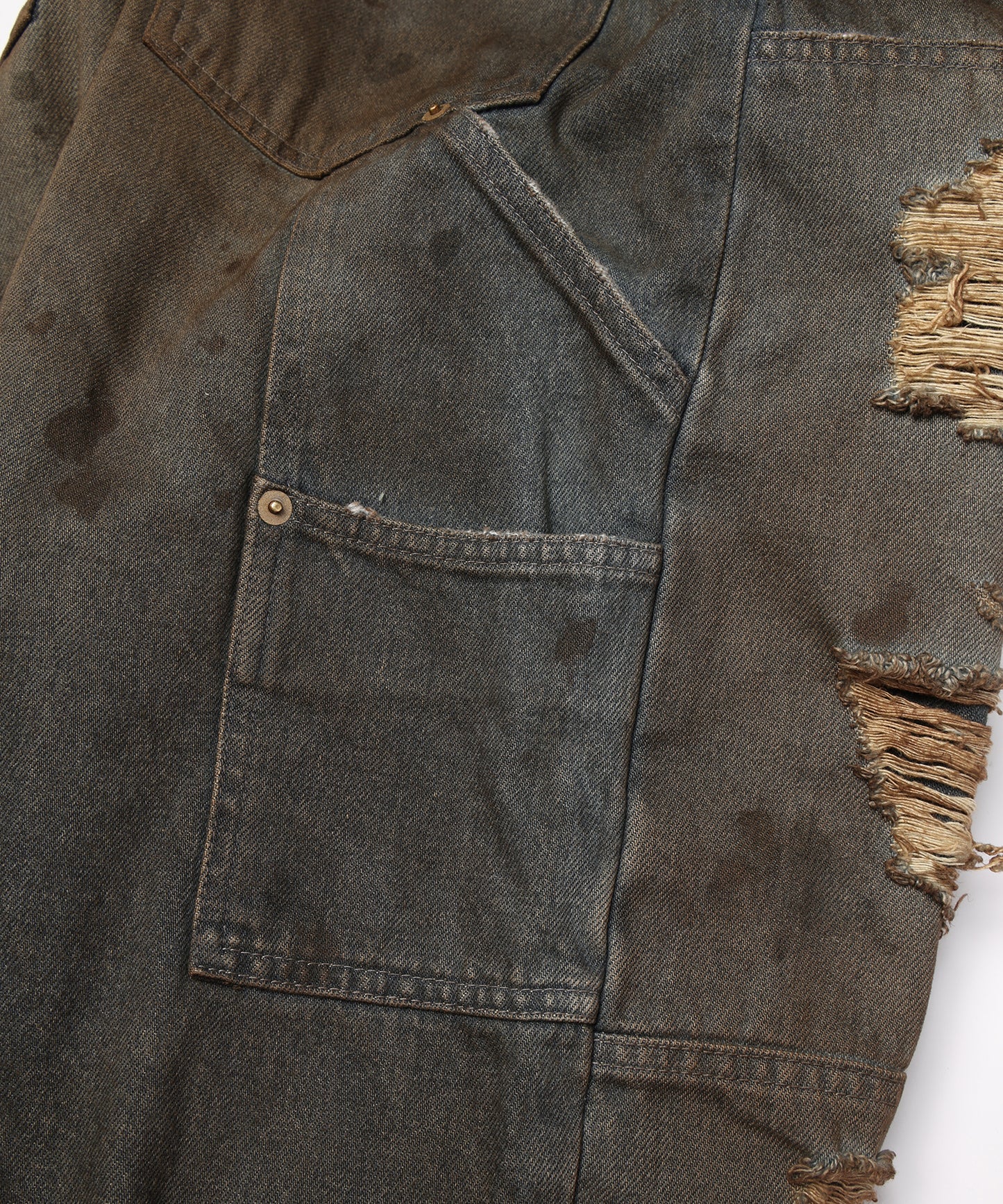 DOUBLE KNEE DENIM PANTS