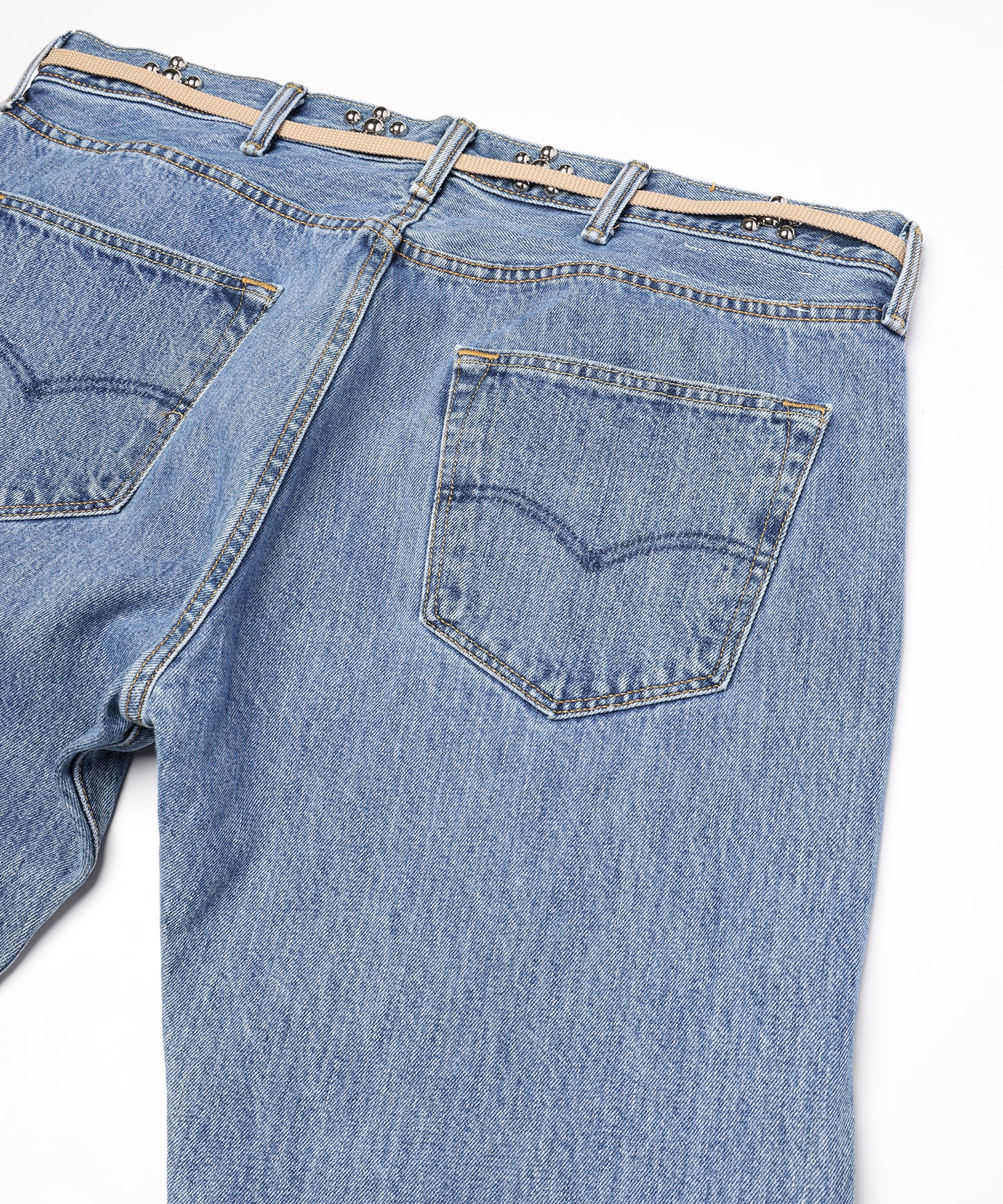 Flower Ramponi Studs Denim Pants