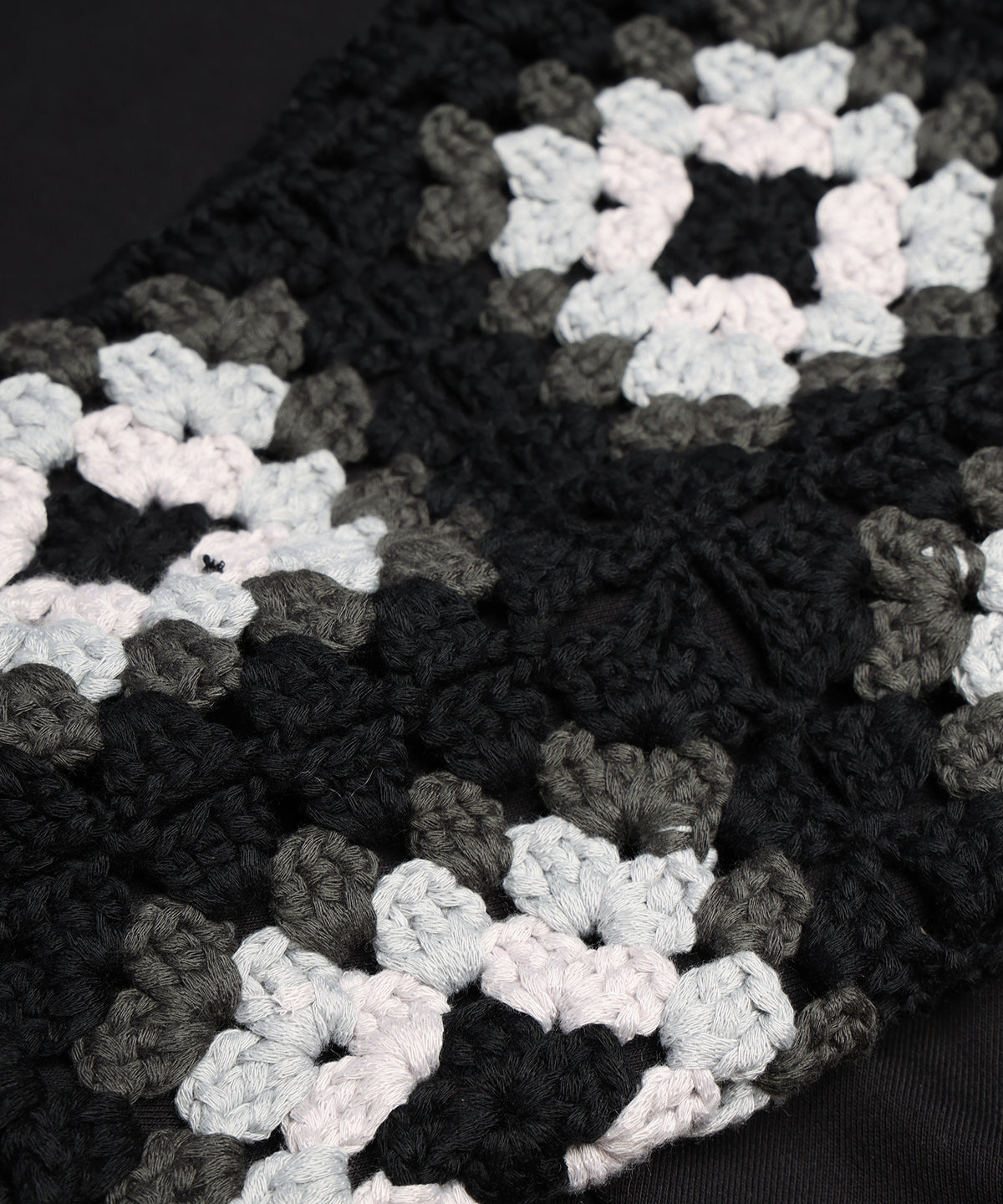 CROCHET SLEEVE SWEAT PARKA