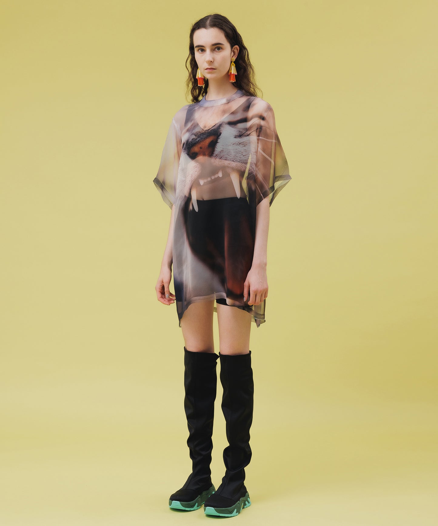 DIRECT PRINT SHEER T-SHIRT【納期4月下旬】