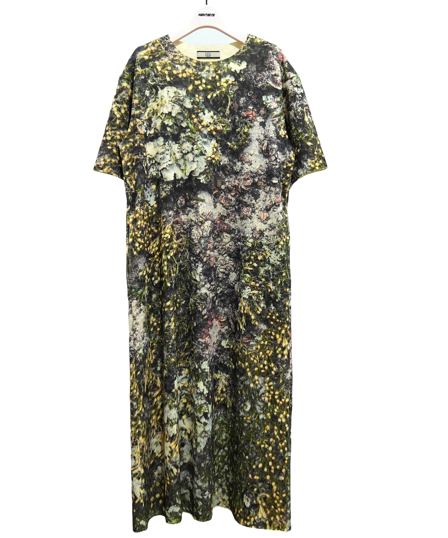 PRINT RIB HALF SLEEVE ONE-PIECE【納期4月下旬】