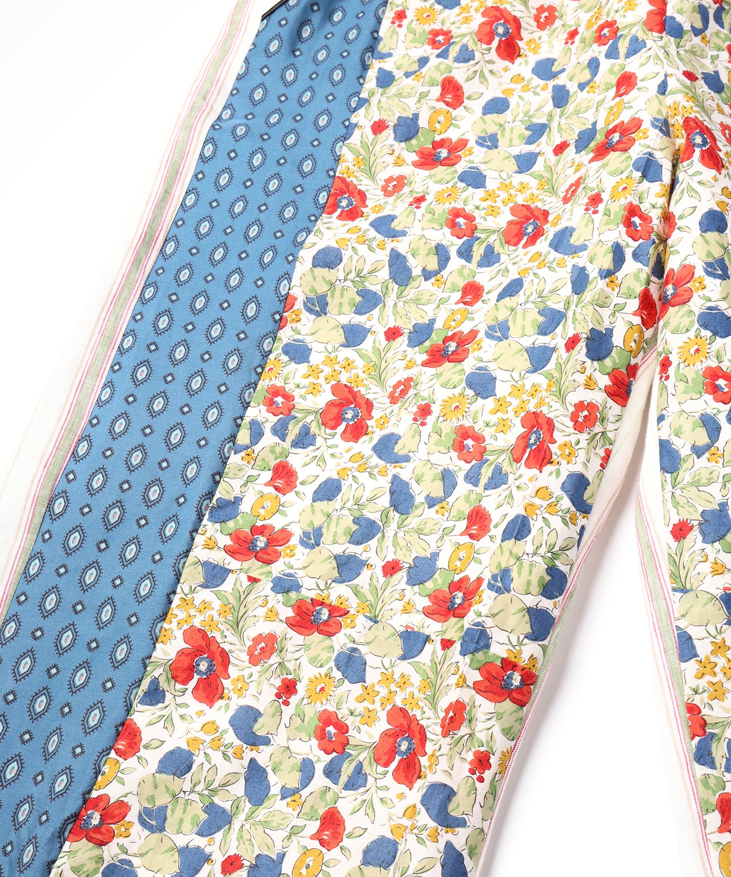 ANLIO × YEAH RIGHT!! Patchwork Wide Easy Pants (Stripe)