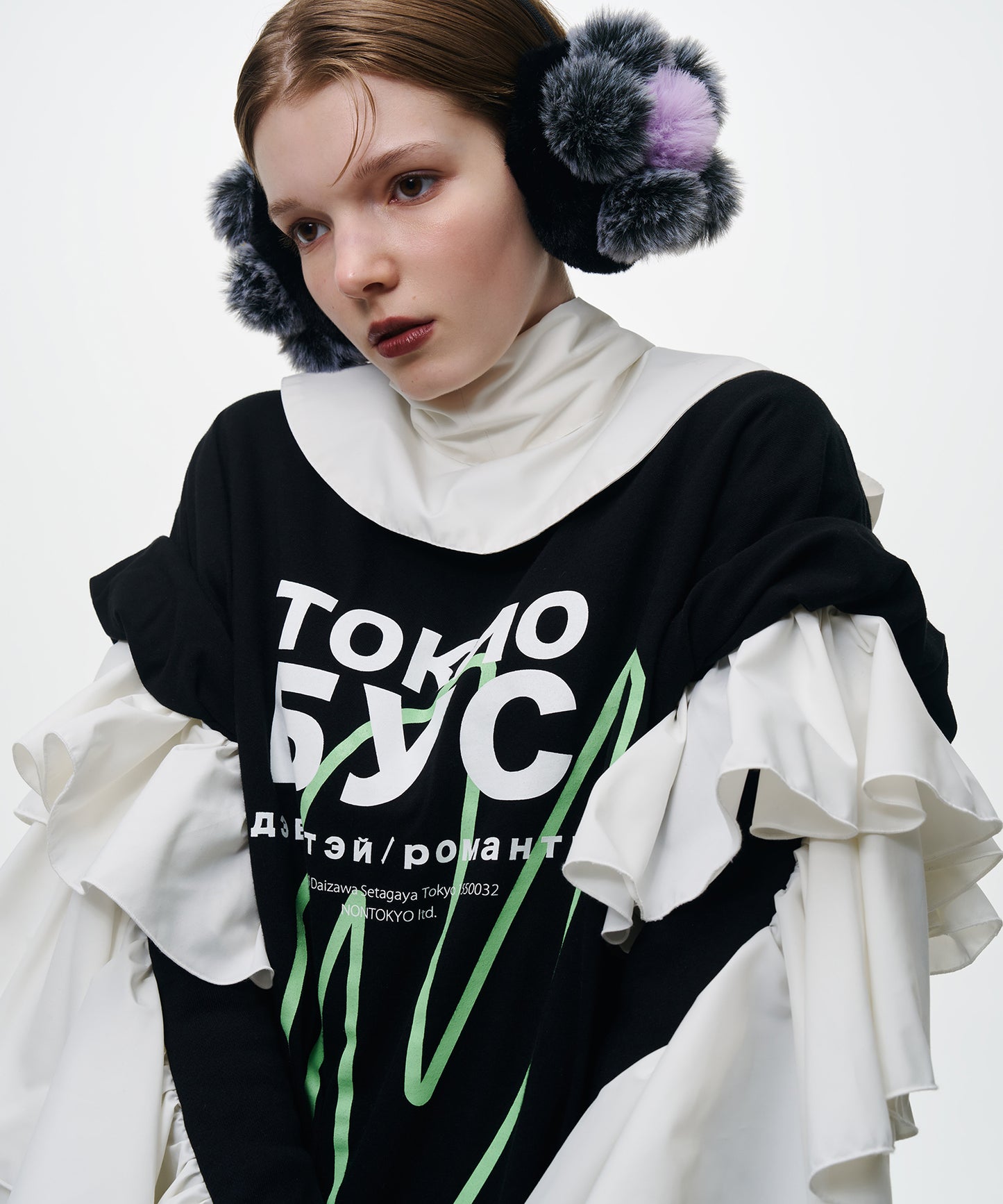 FLOWER FUR EARMUFFS