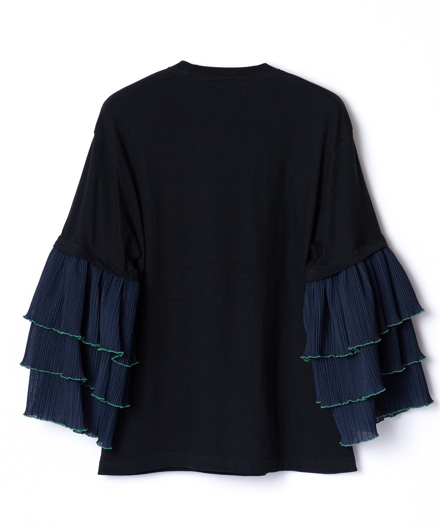 PLEATS FRILL LAYER SLEEVE C/S 【納期9月下旬】
