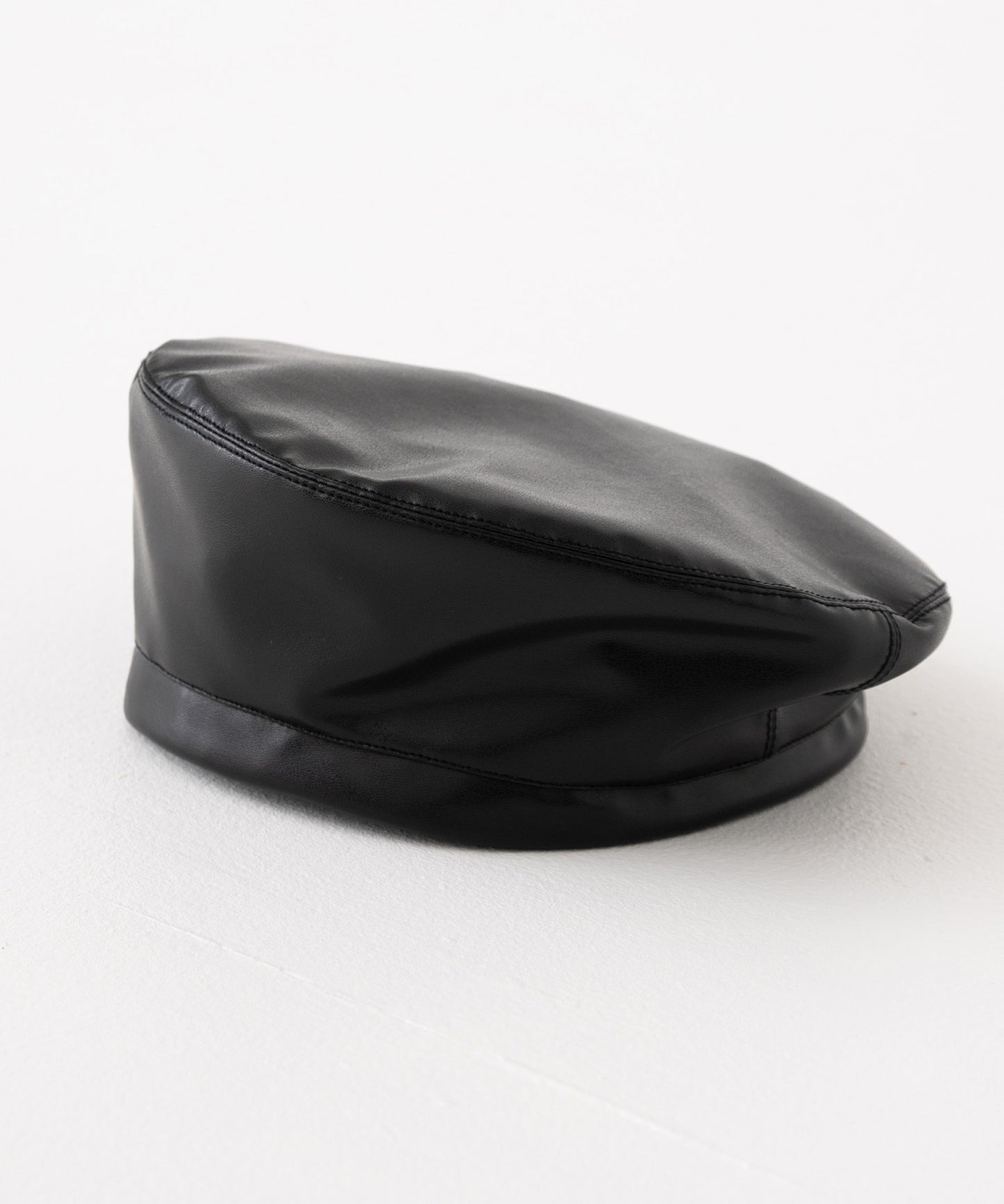 vegan leather beret
