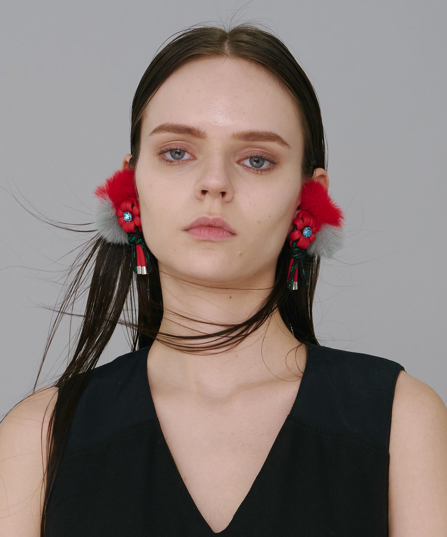 BICOLOR FUR EAR CUFF 【納期9月下旬】