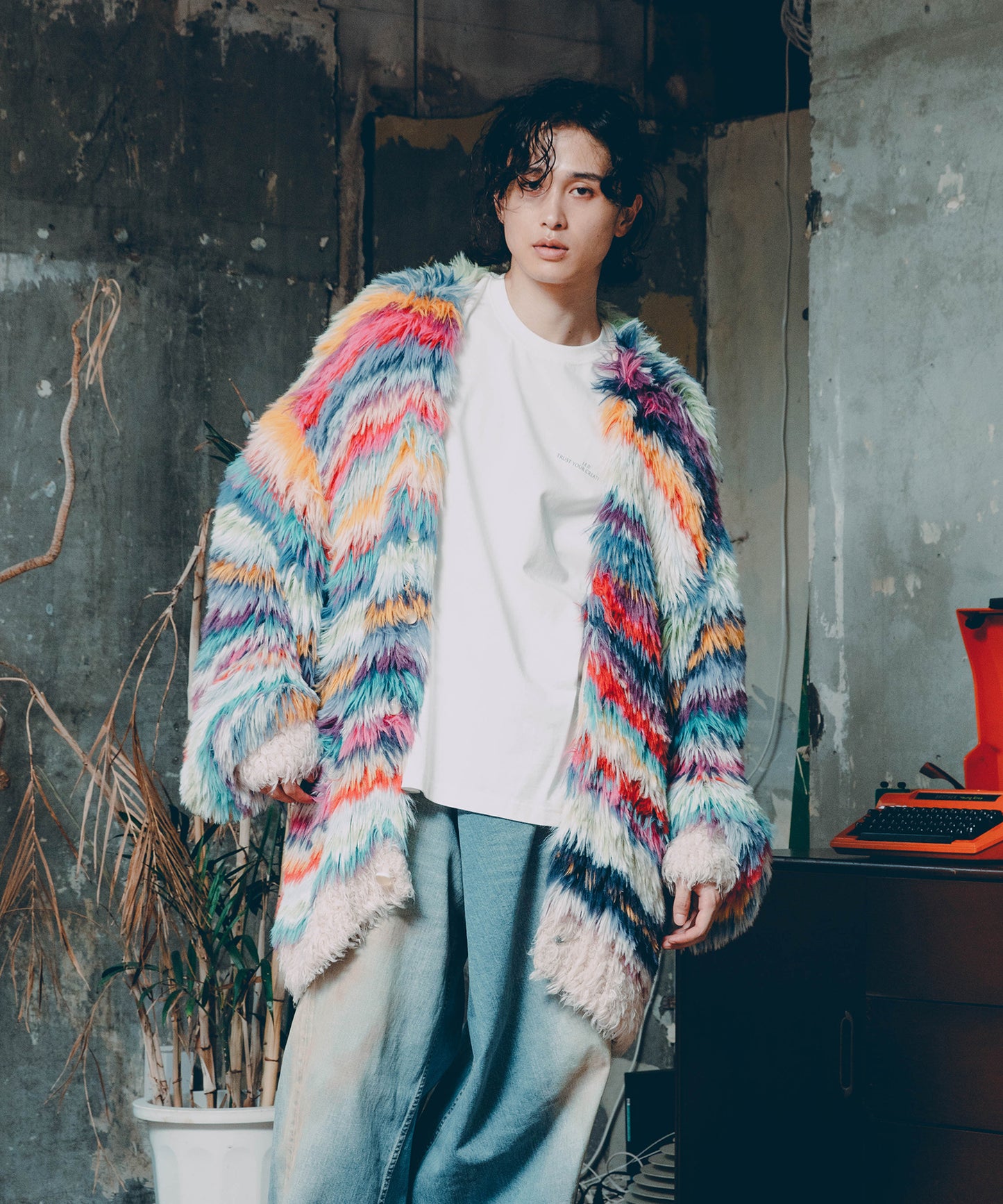 MULTI BORDER KNIT CARDIGAN