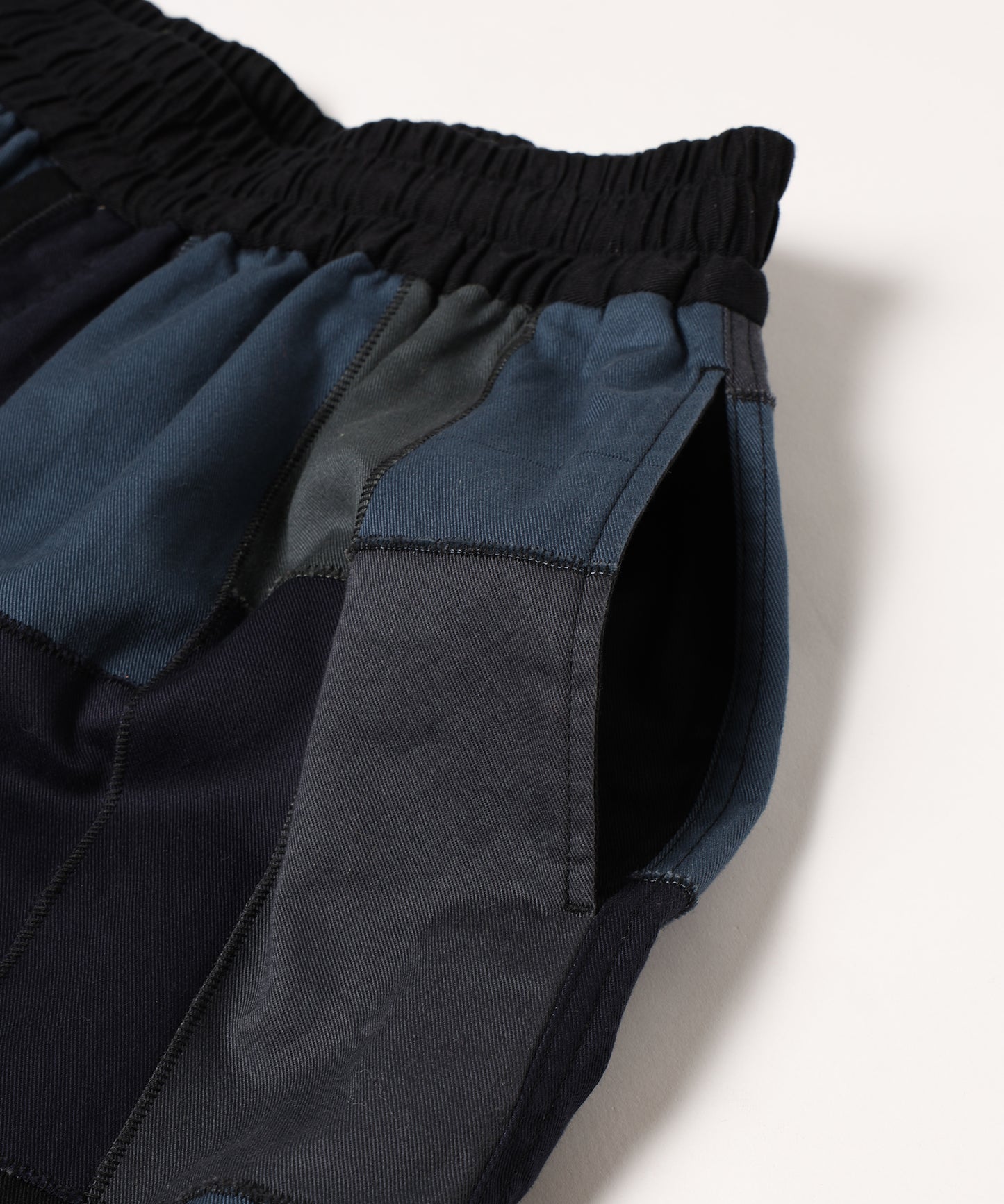 LOOSE STITCH PATCHWORK SHORT PANTS