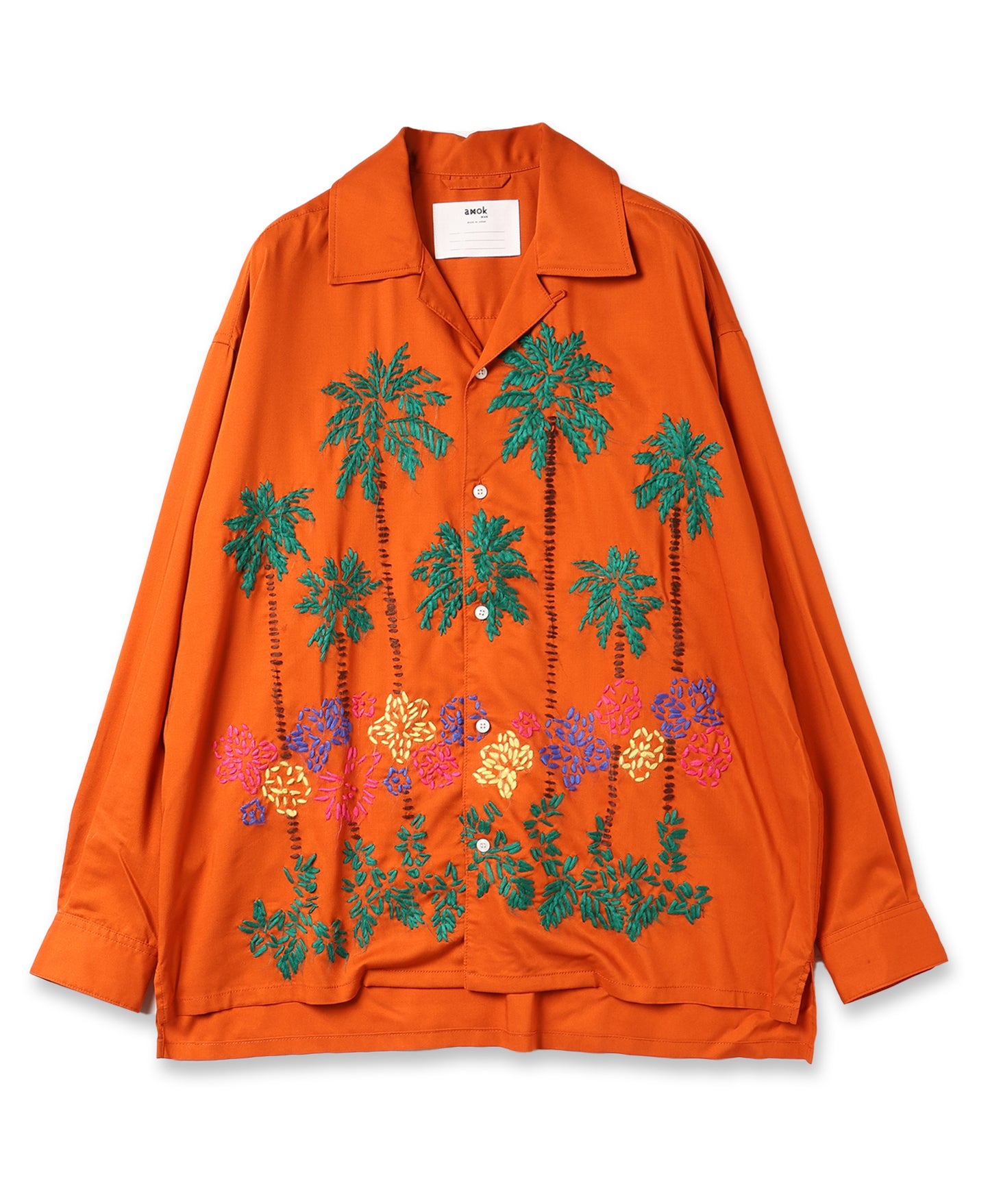 HAND EMBROIDERY ALOHA SHIRT