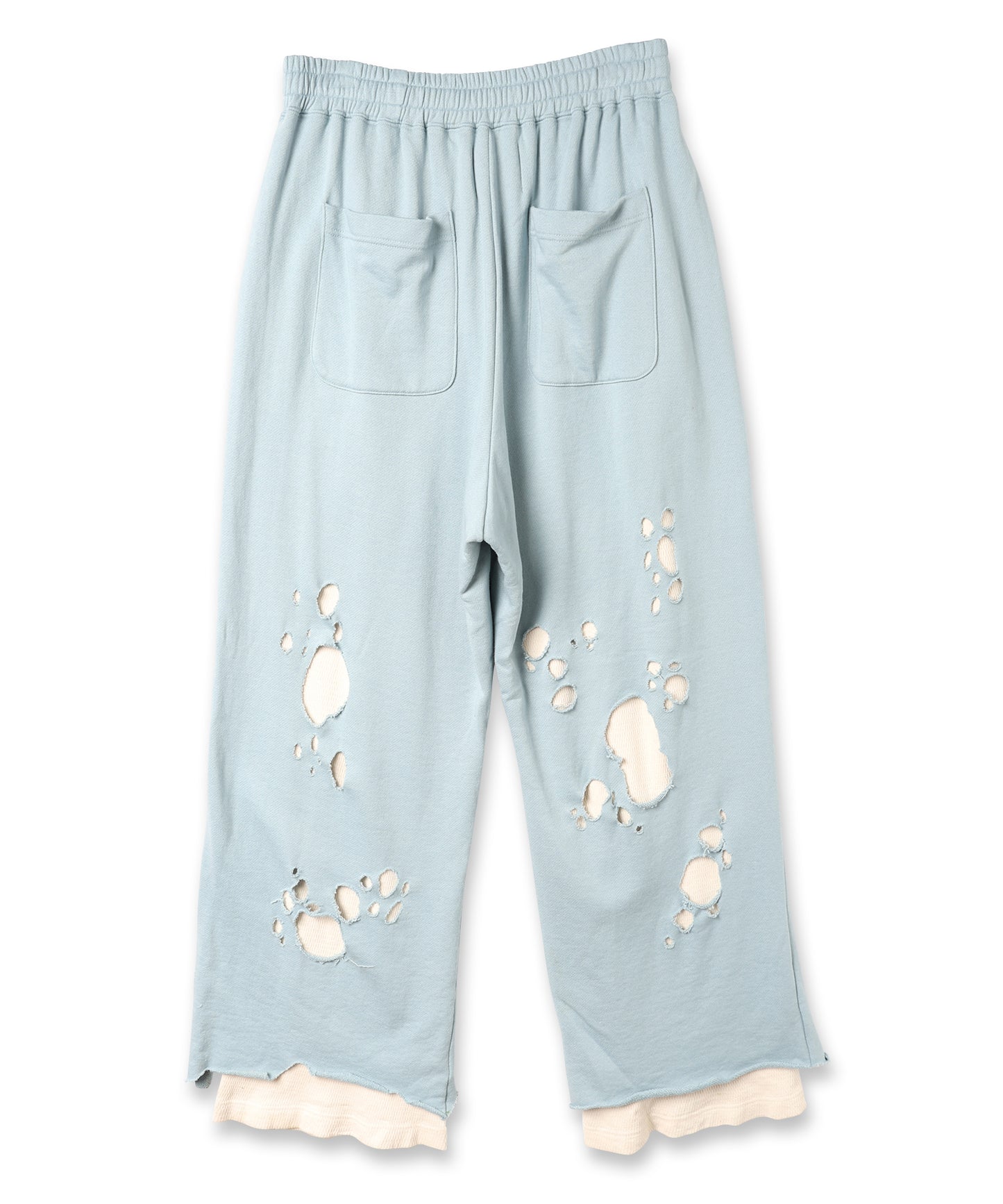 DAMAGE LAYERED SWEAT PANTS