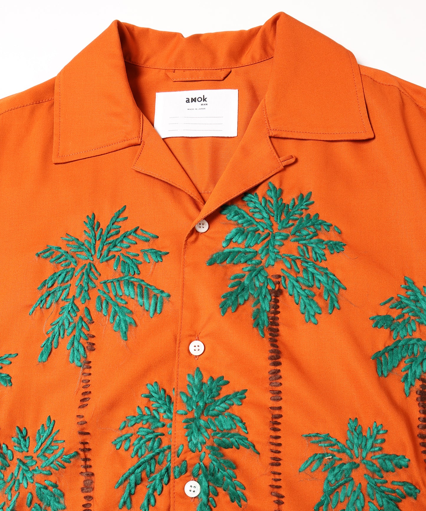 HAND EMBROIDERY ALOHA SHIRT