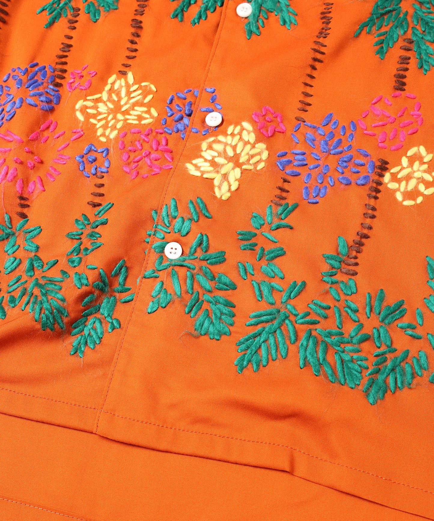 HAND EMBROIDERY ALOHA SHIRT