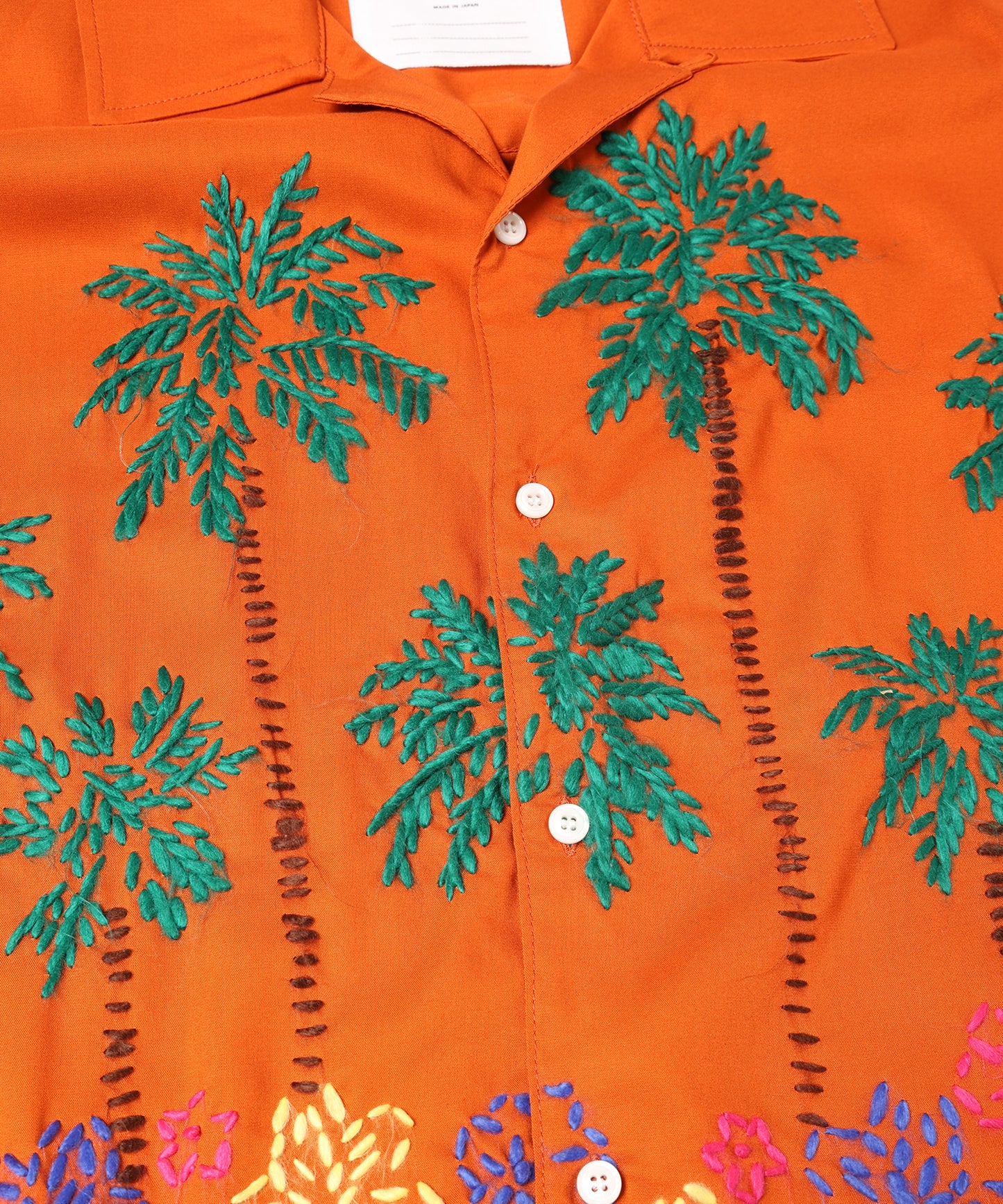 HAND EMBROIDERY ALOHA SHIRT