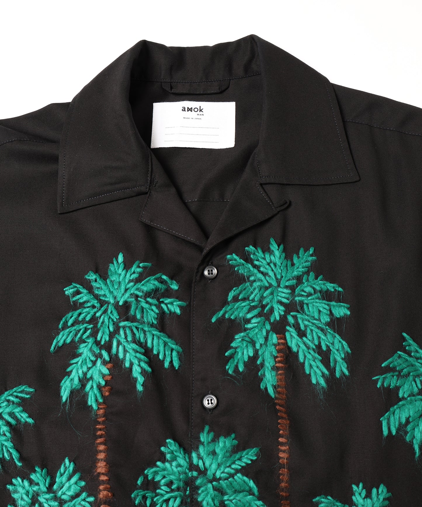 HAND EMBROIDERY ALOHA SHIRT