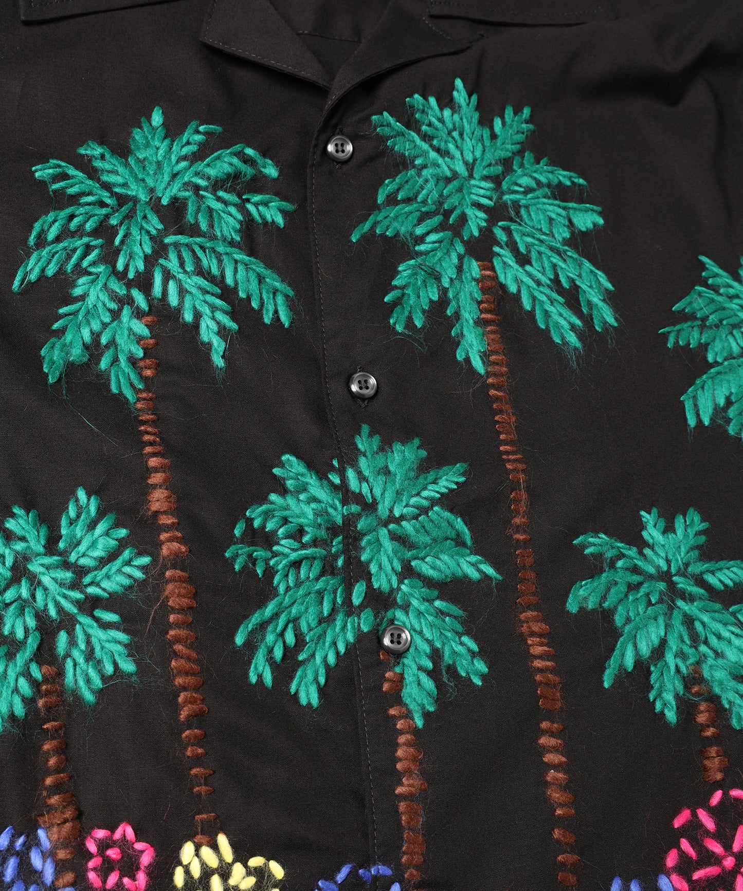 HAND EMBROIDERY ALOHA SHIRT