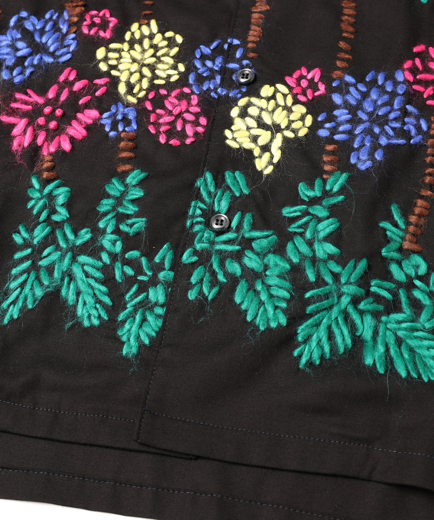 HAND EMBROIDERY ALOHA SHIRT