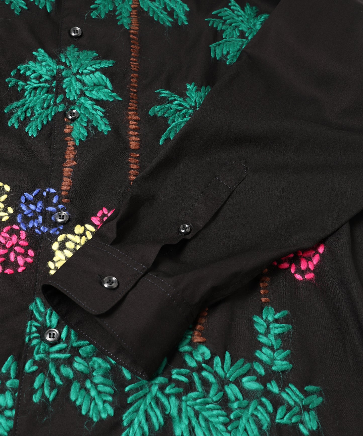 HAND EMBROIDERY ALOHA SHIRT